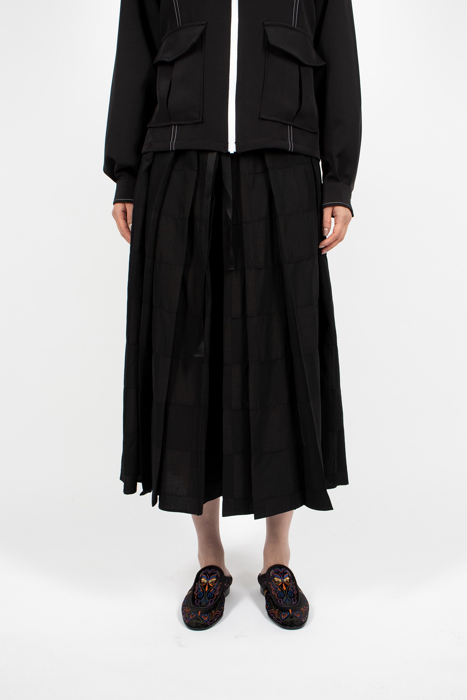 Hakama Pant Block Jacquard Black