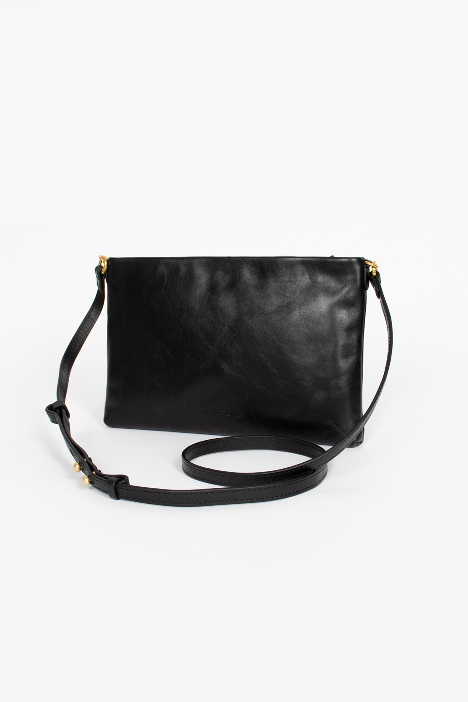Leather Crossbody Pouch Black