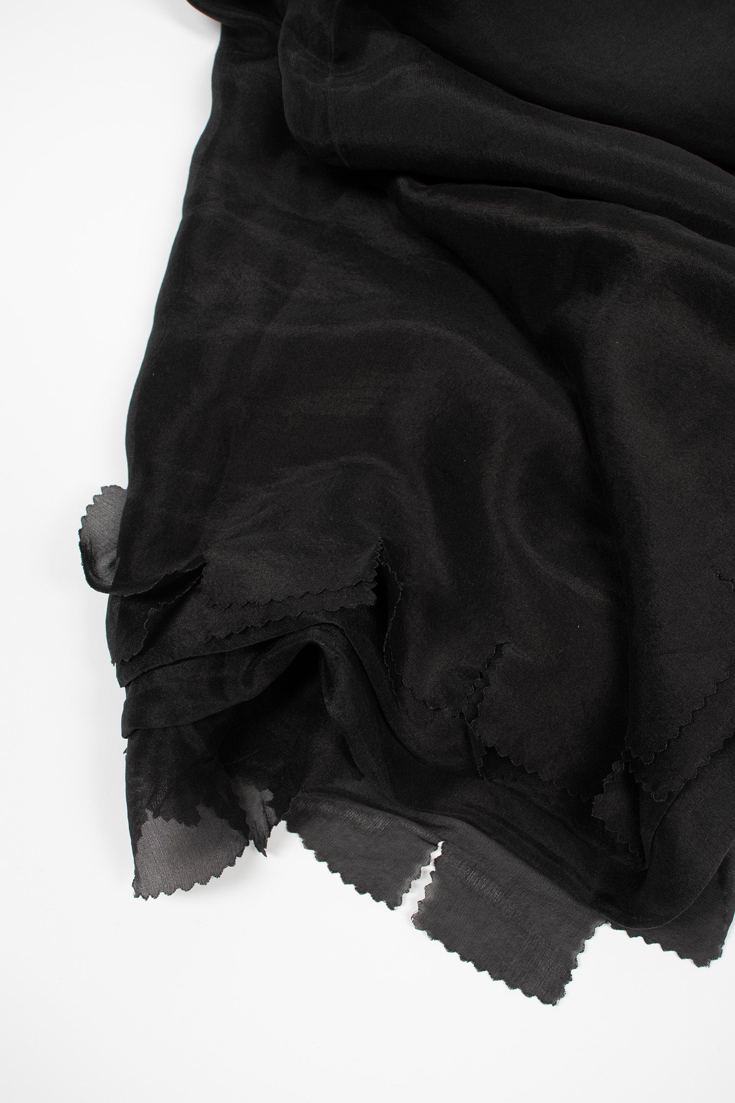 Silk Habotai Light Scarf Black