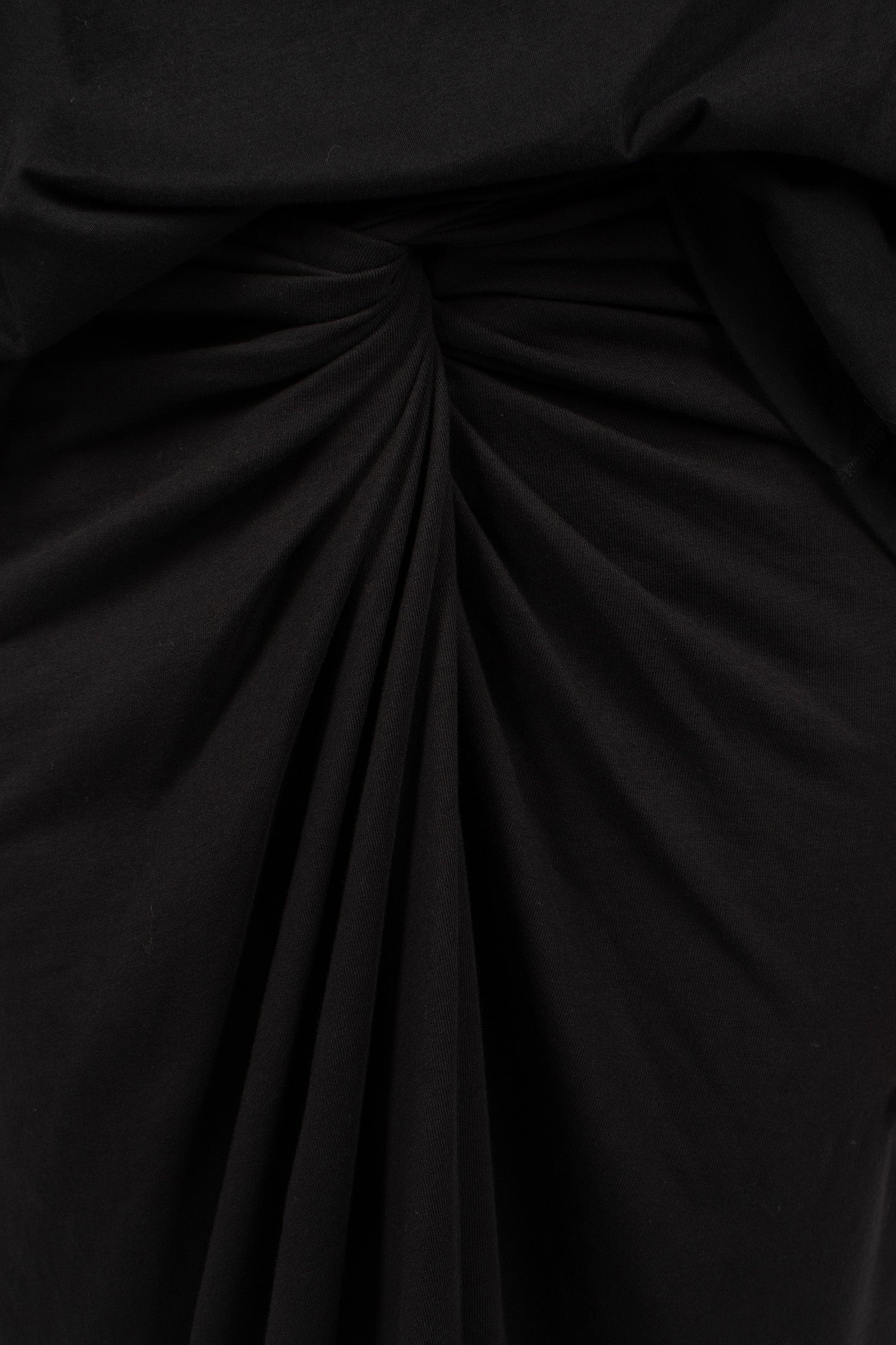 Knotted Jersey Skirt Black