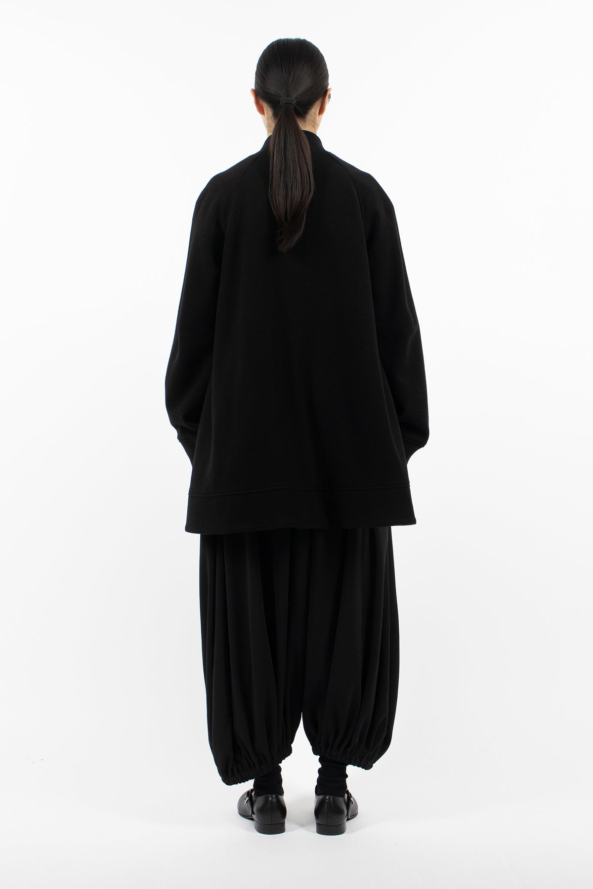 Elongated Bomber Jacket Black