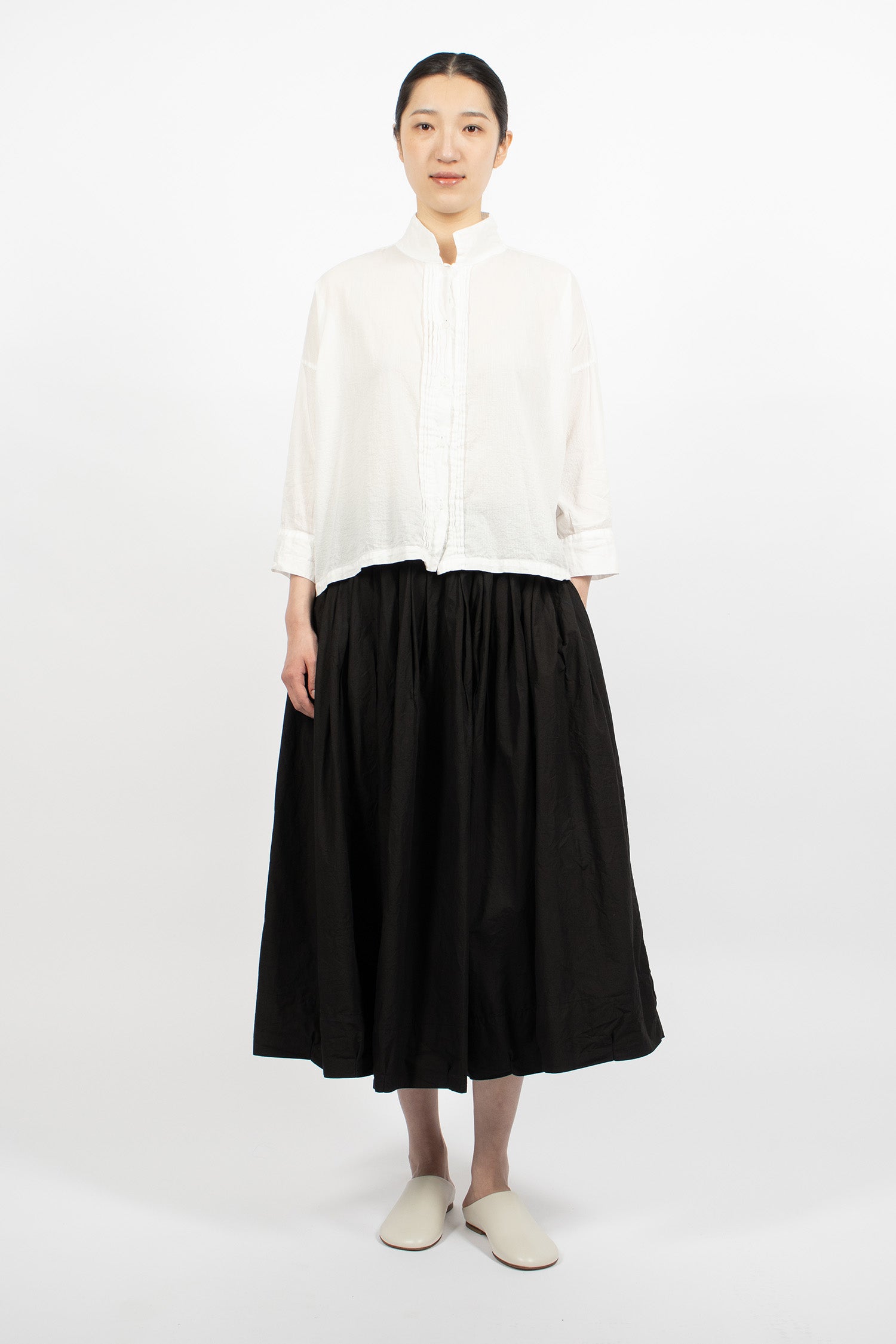 Square Gauze Shirt White