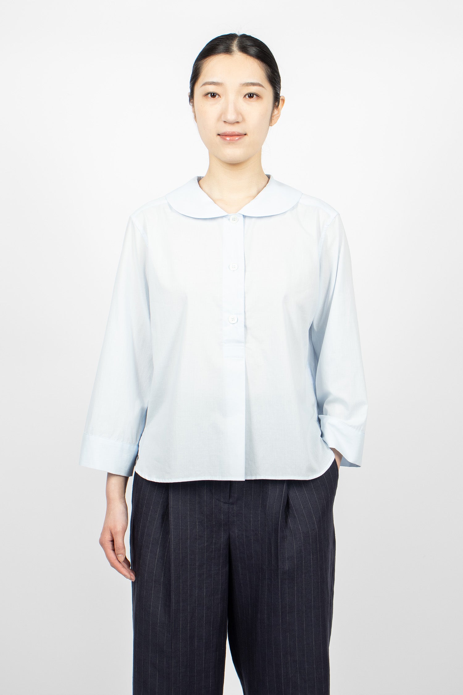 Petal Collar Shirt Pale Blue
