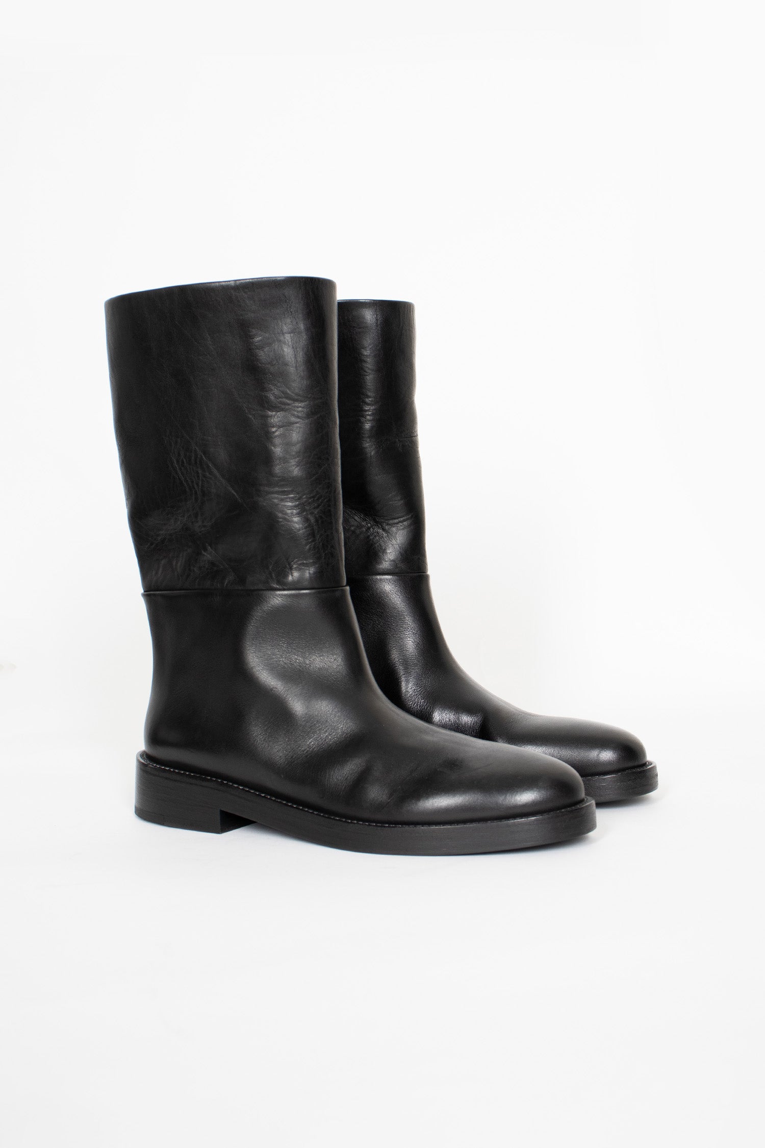 Tubetto Leather Boots Black