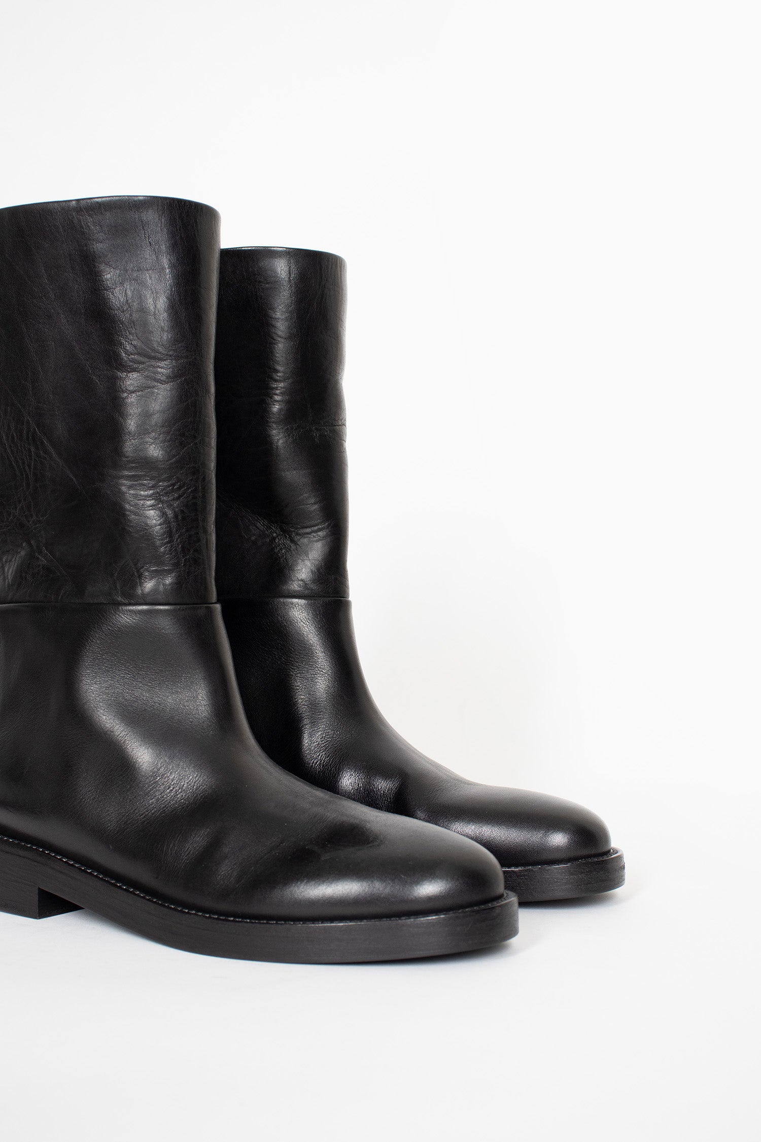 Tubetto Leather Boots Black
