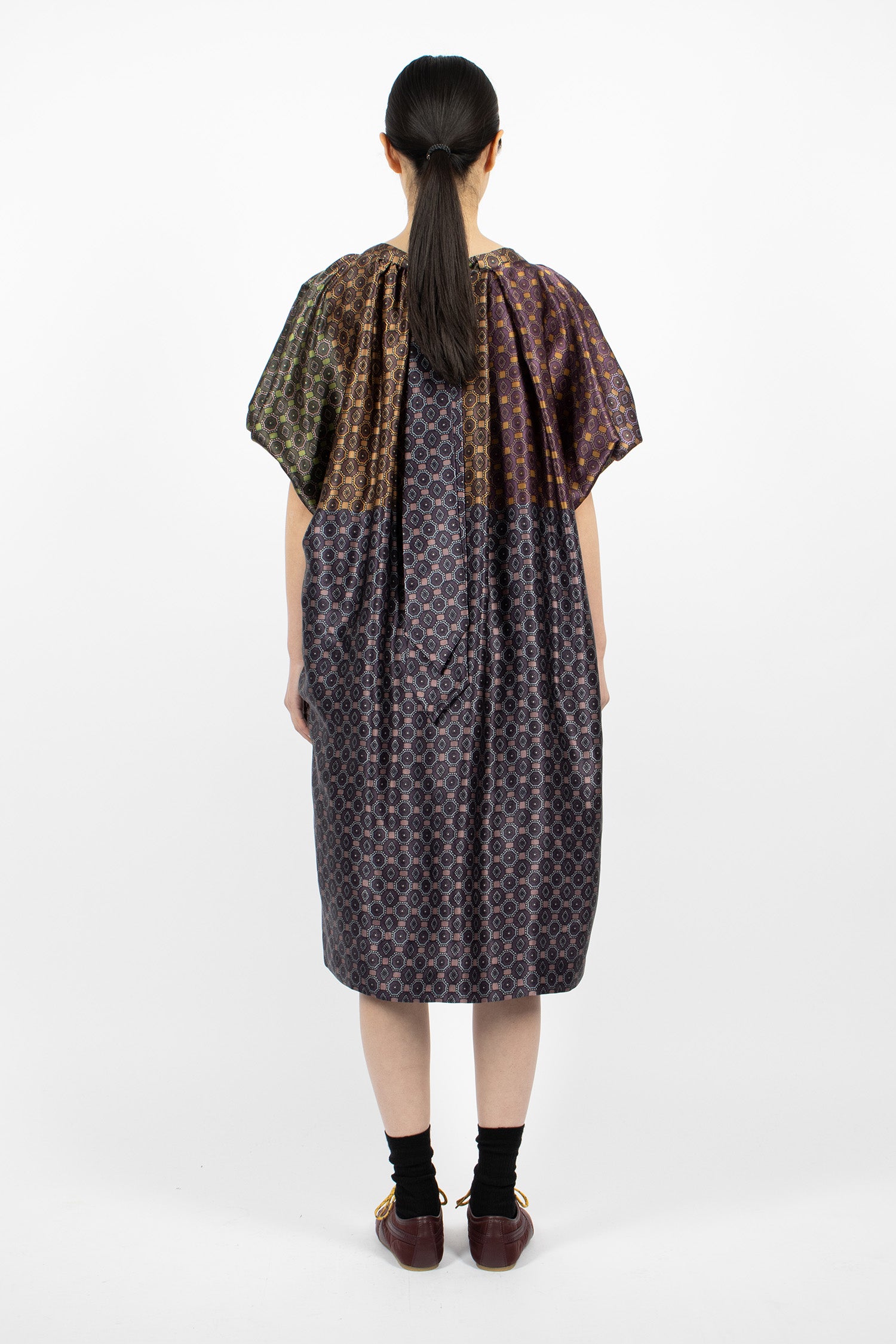 Silk Pussy-Bow Dress Dessin C