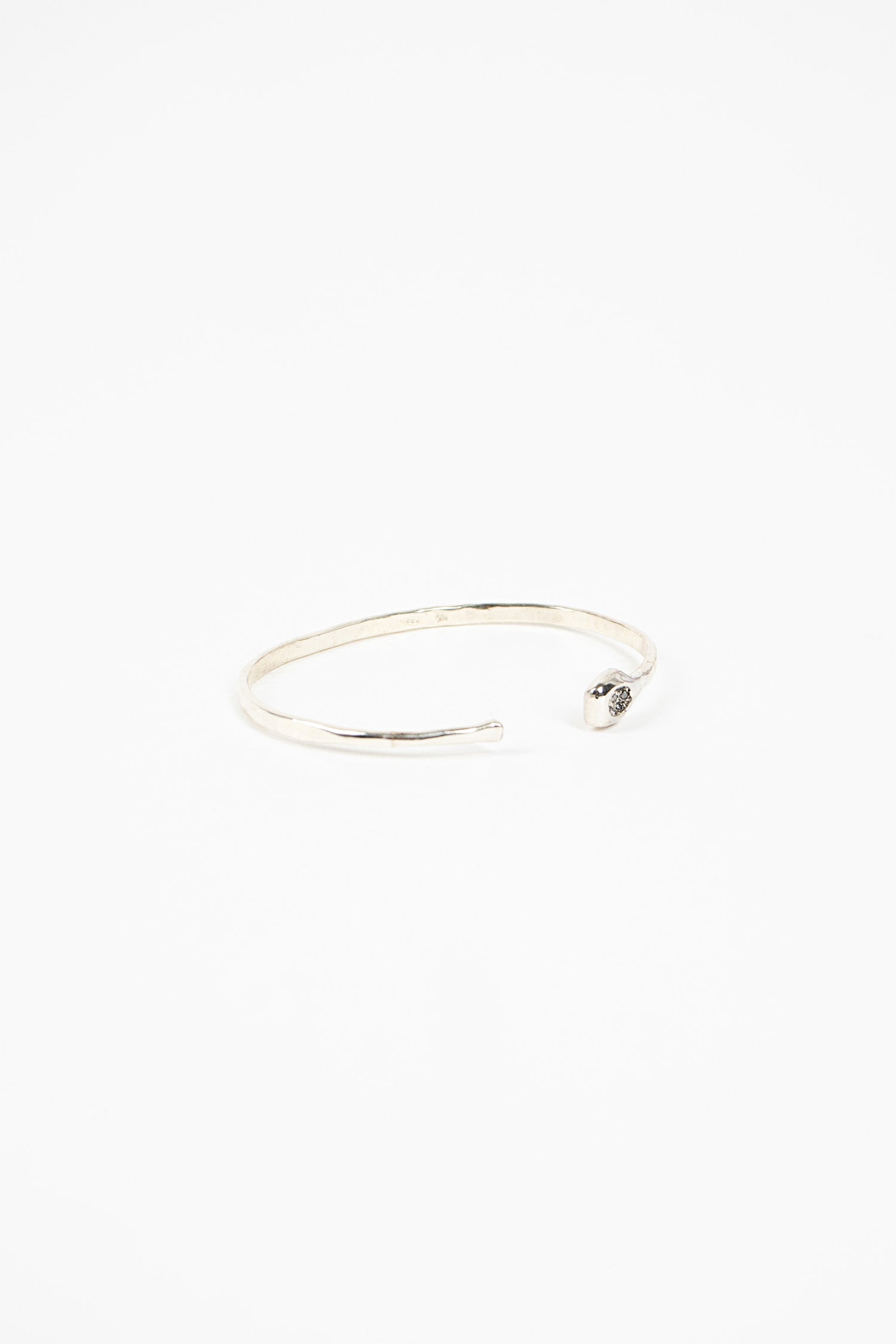 Tove Silver Bracelet Icy Grey Diamond/Ruby