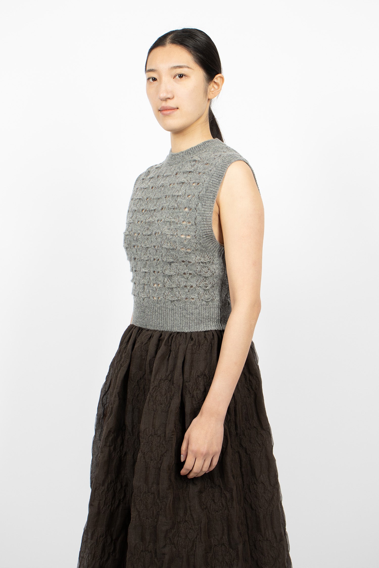 Brisa Knit Vest Light Grey