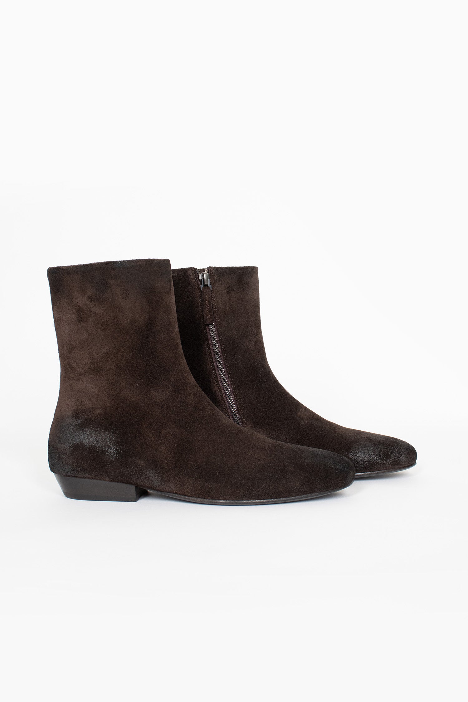 Miniblocco Leather Ankle Boots Dark Brown