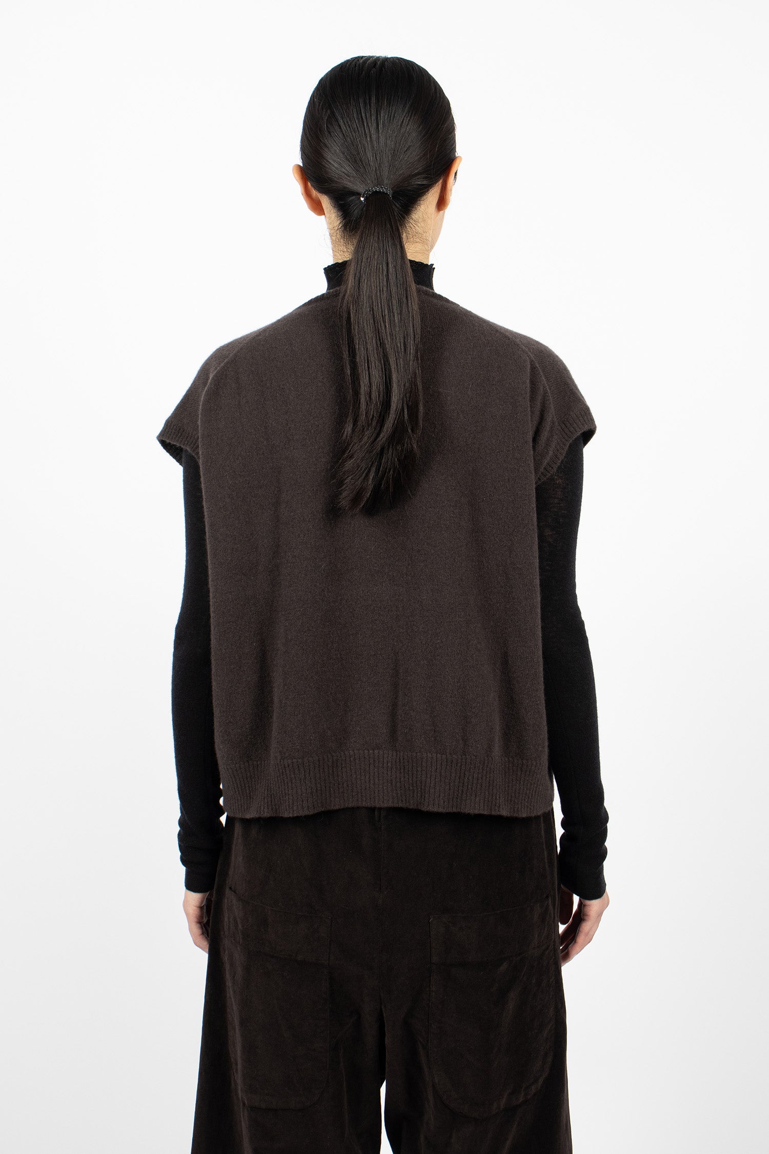 4433 Cashmere Vest Chocolate