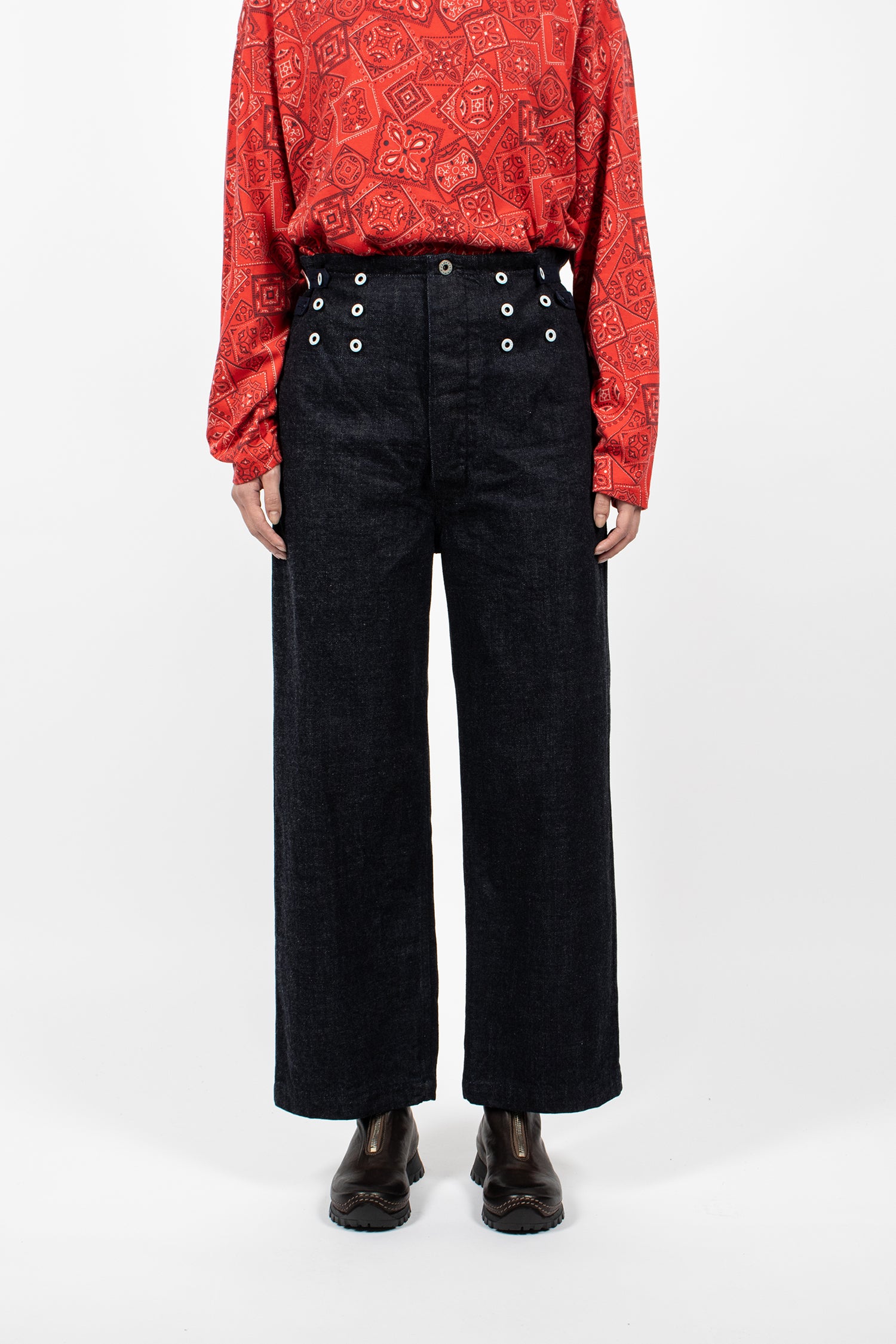 12oz Denim 7 Star Suspender Pants Indigo