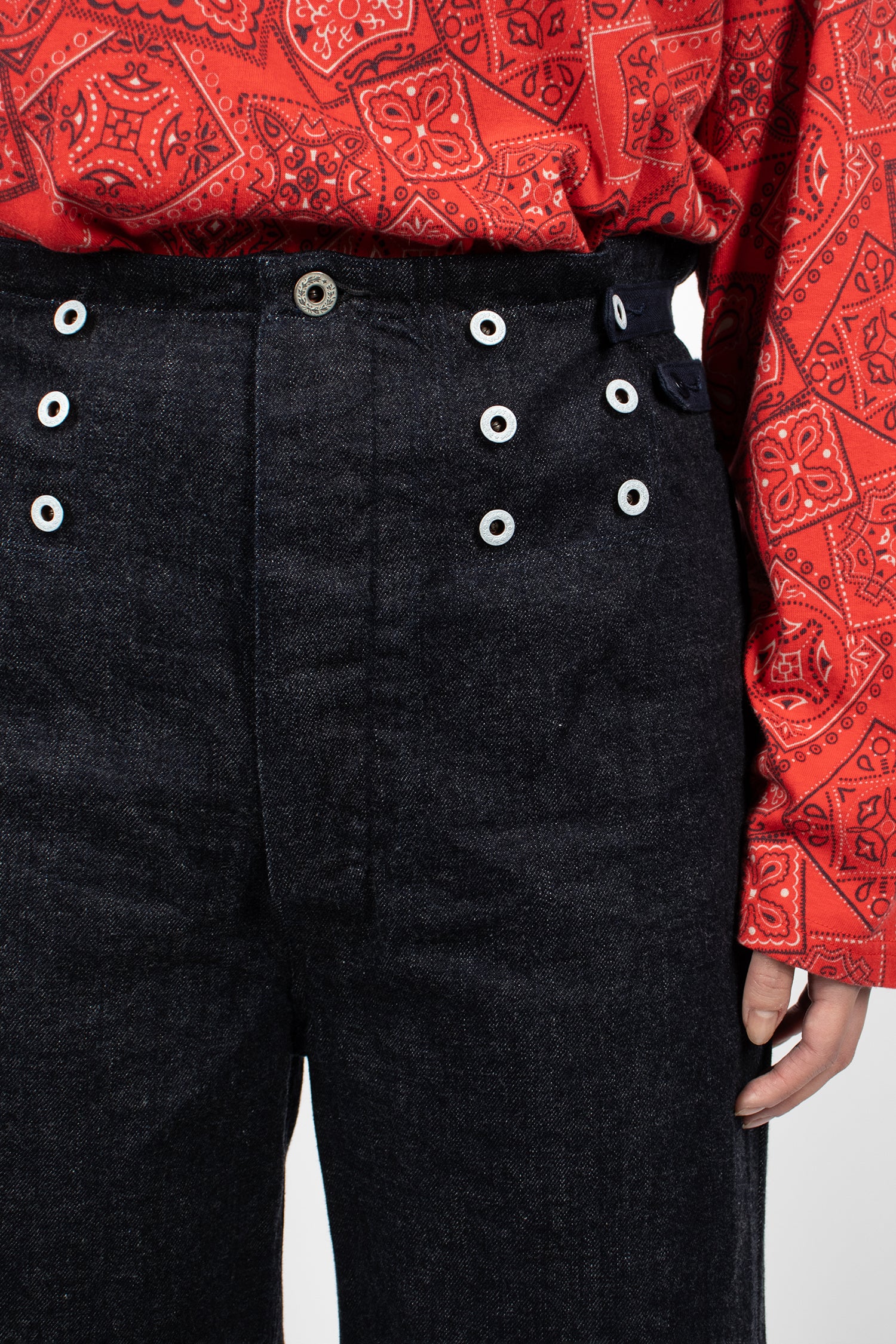 12oz Denim 7 Star Suspender Pants Indigo