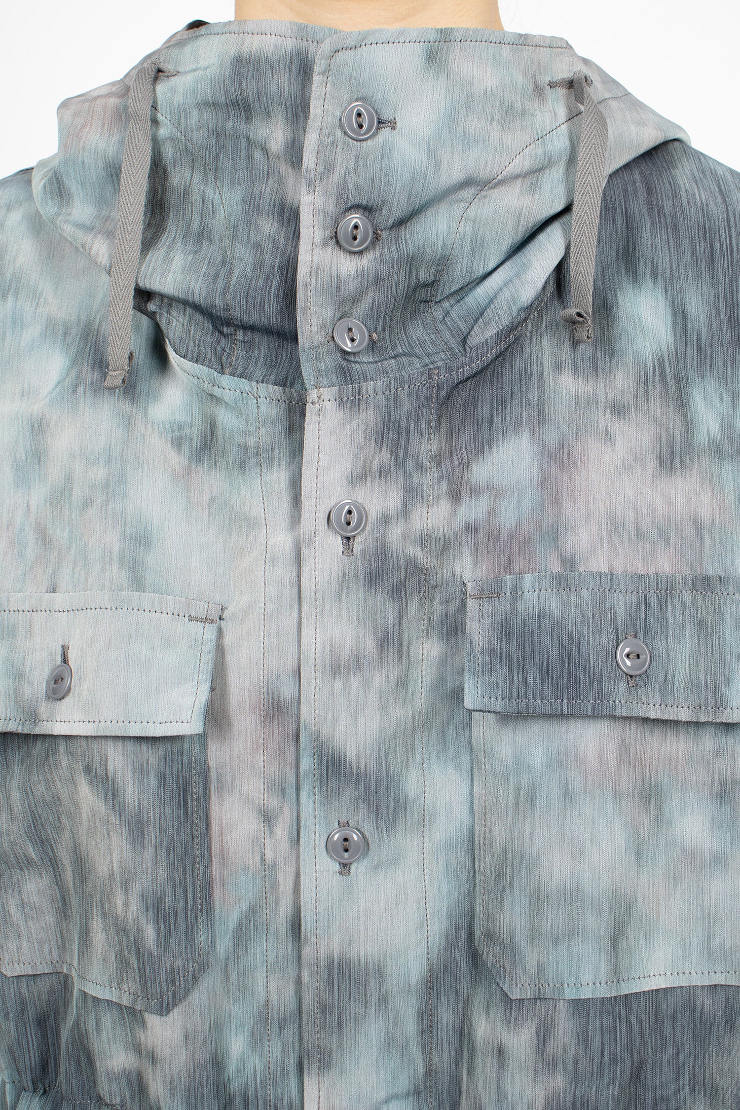 Cagoule Dress Charcoal Smoke Print