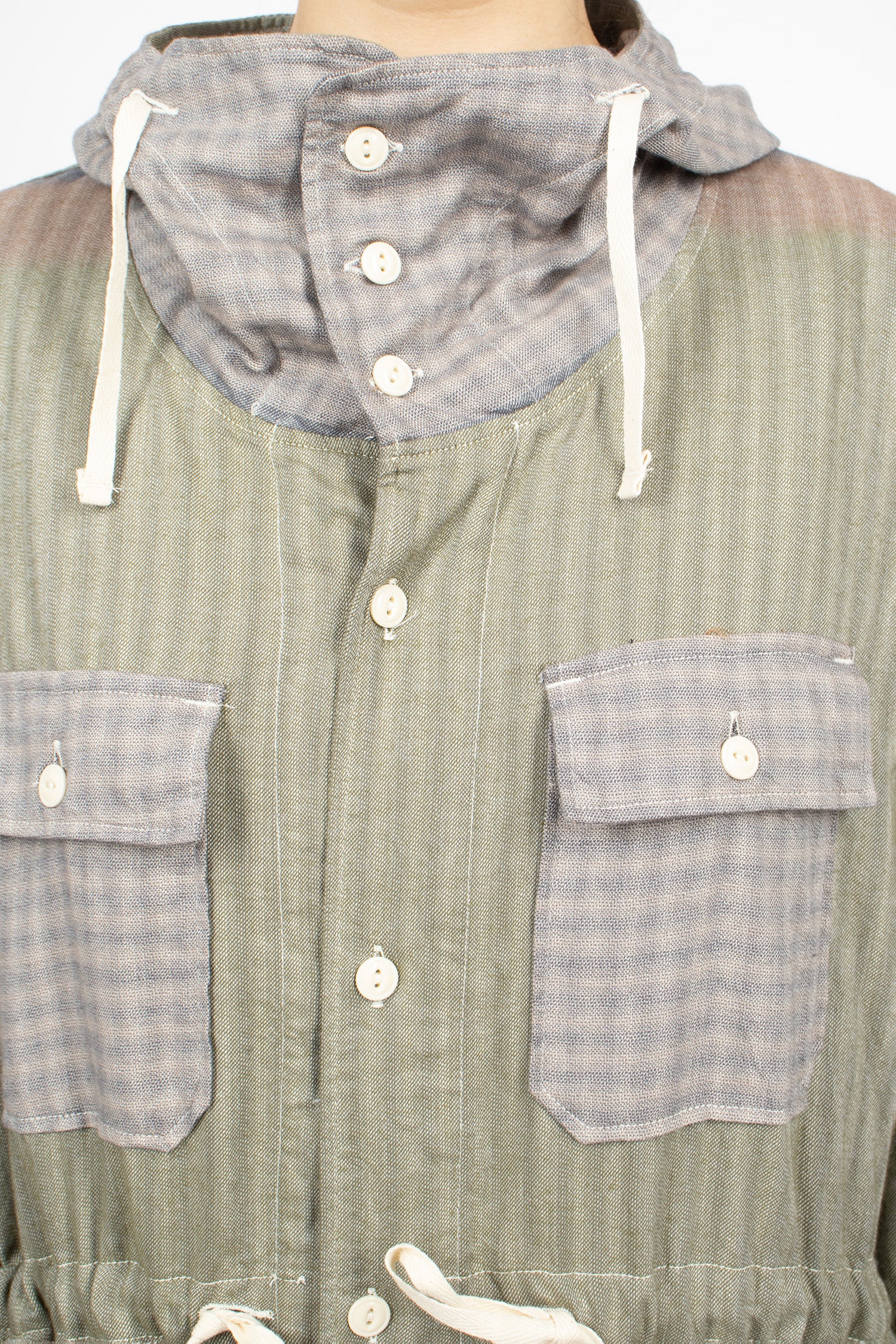 Cagoule Dress Smoky Horizontal Stripe