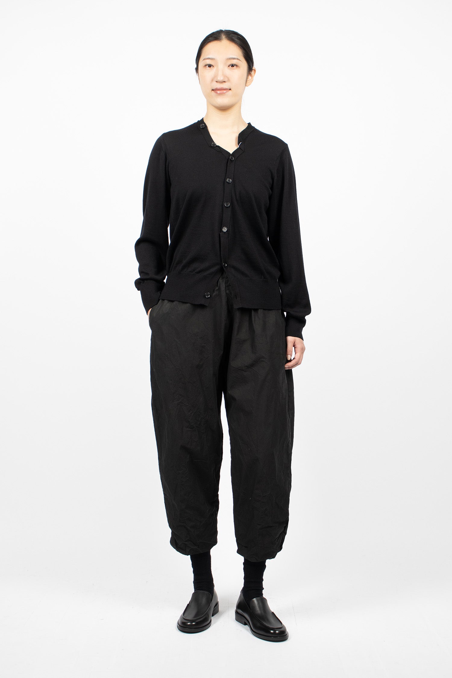 Fine Knit Cardigan Black