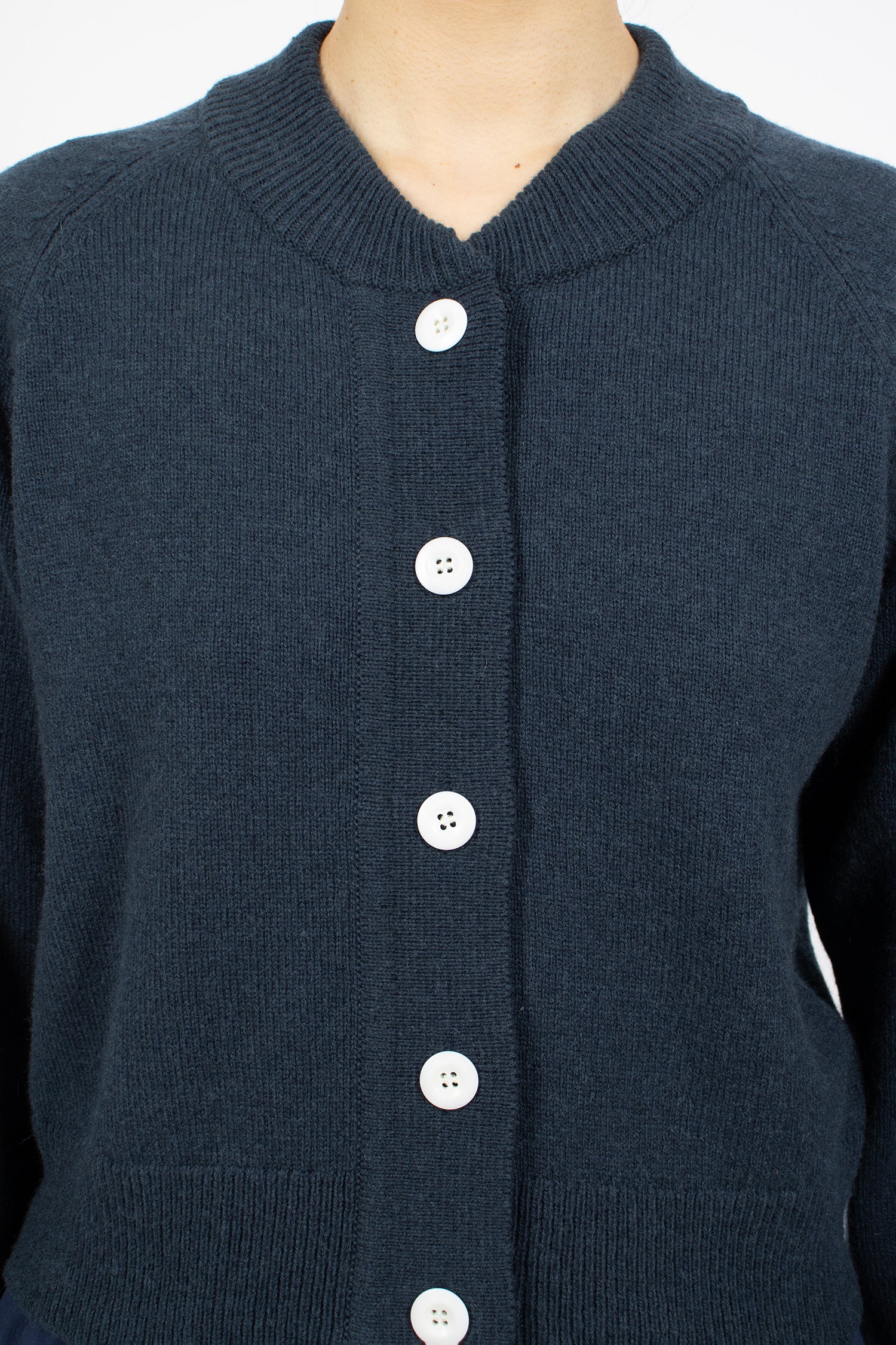 Cropped Cardigan Dark Navy
