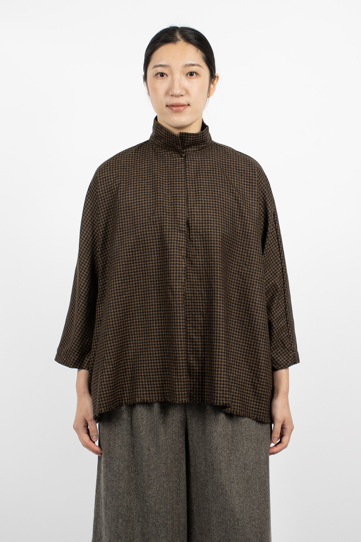 20.07.06 Wool Shirt Mix Brown 2