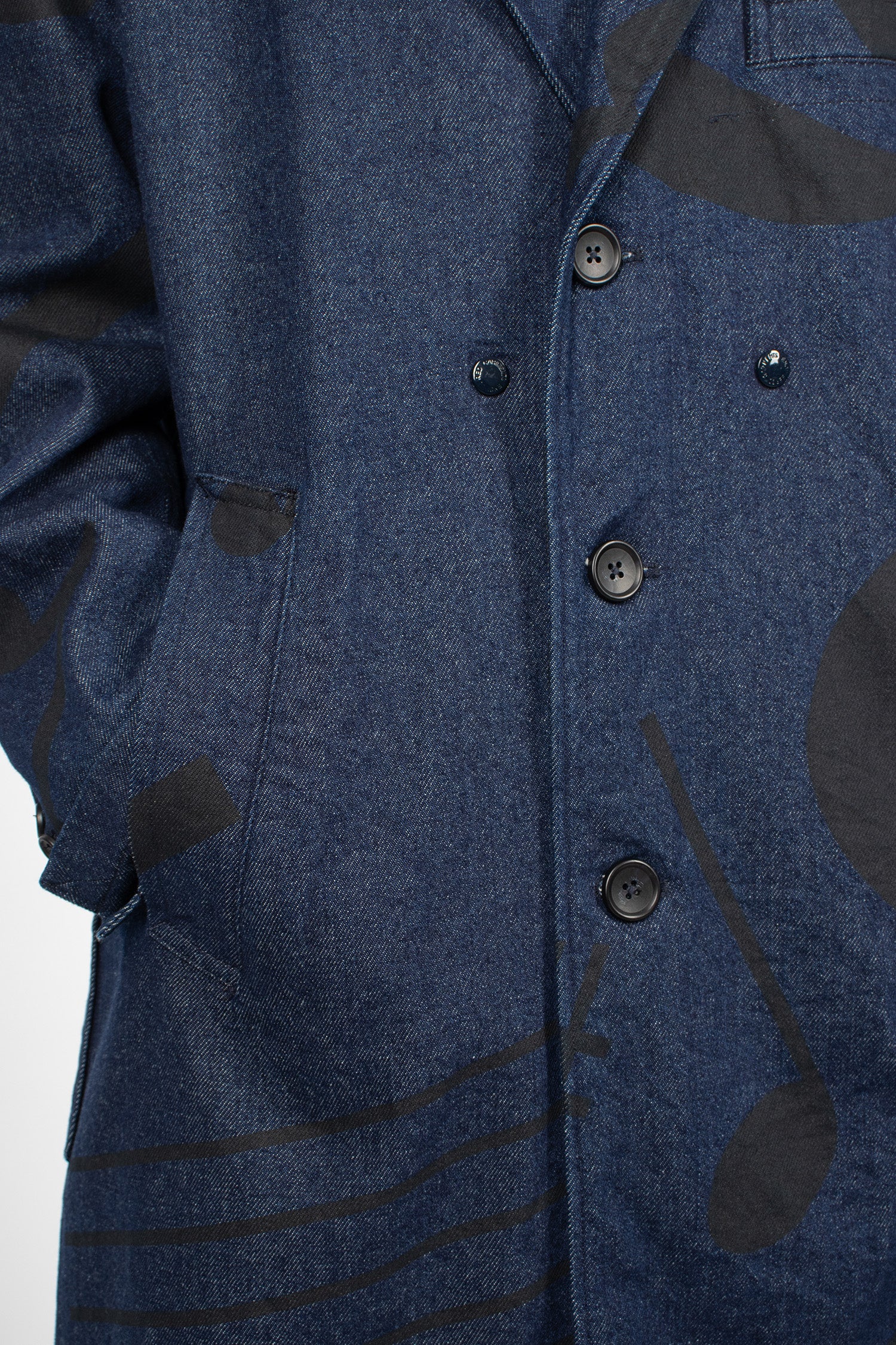 Chester Coat Indigo/Music Note Print