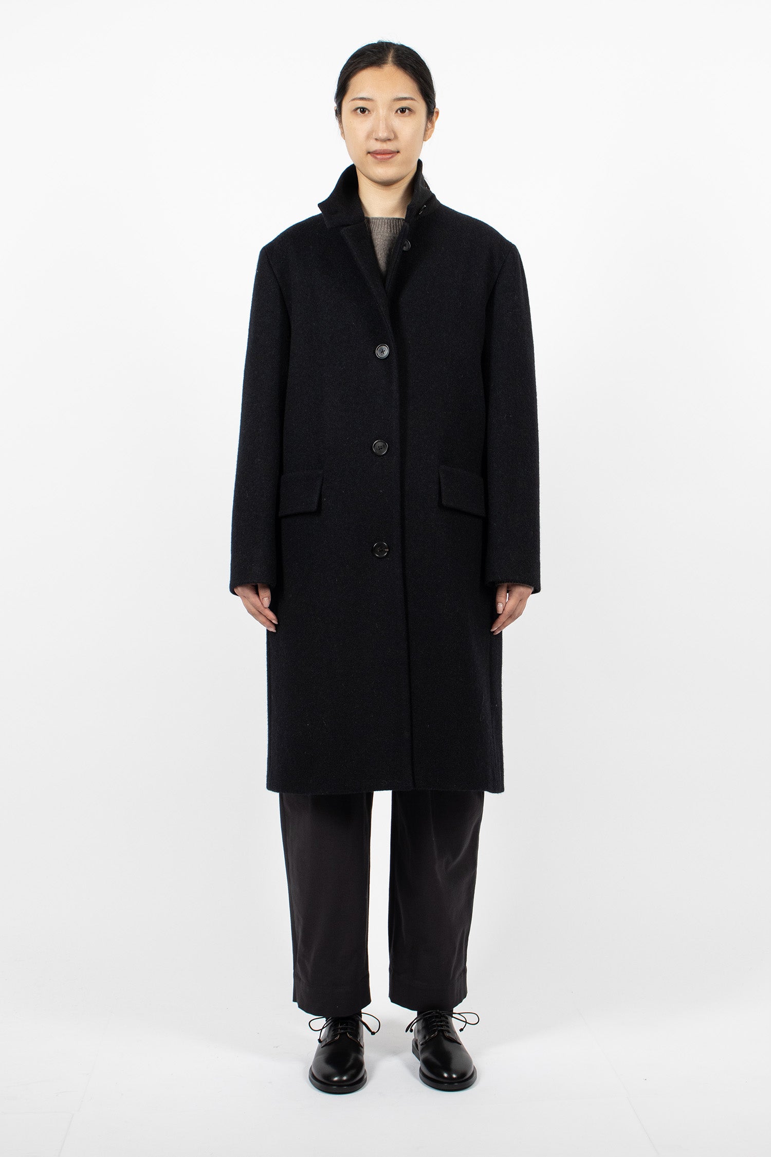 Wool Melton Overcoat Midnight