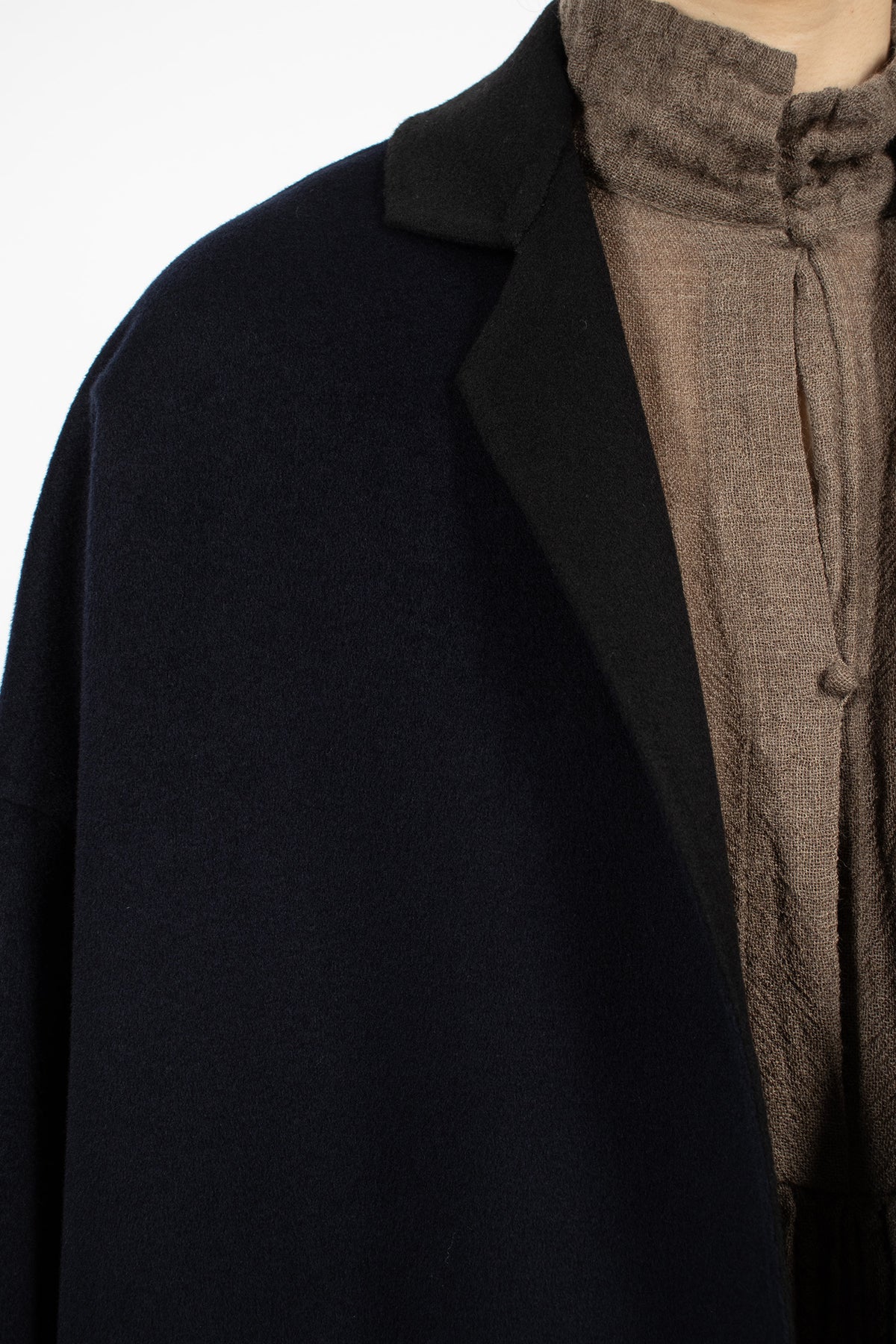 Gladiolus Reversible Long Coat Navy/Black