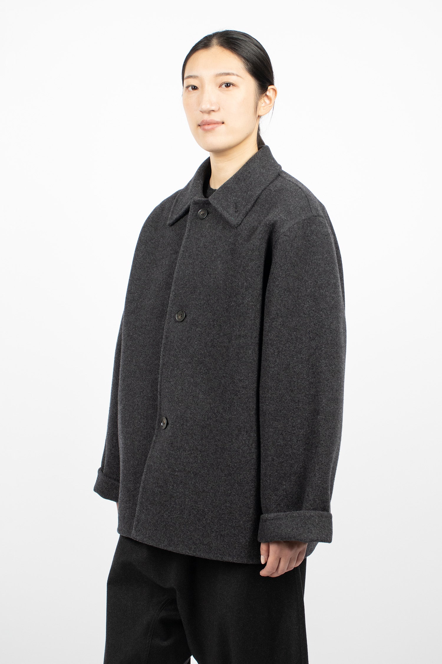 Cousin Wool Jacket Carbon Melange