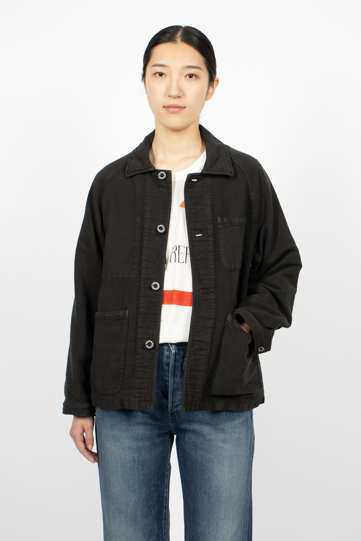 Coverall Moleskin Jacket Black