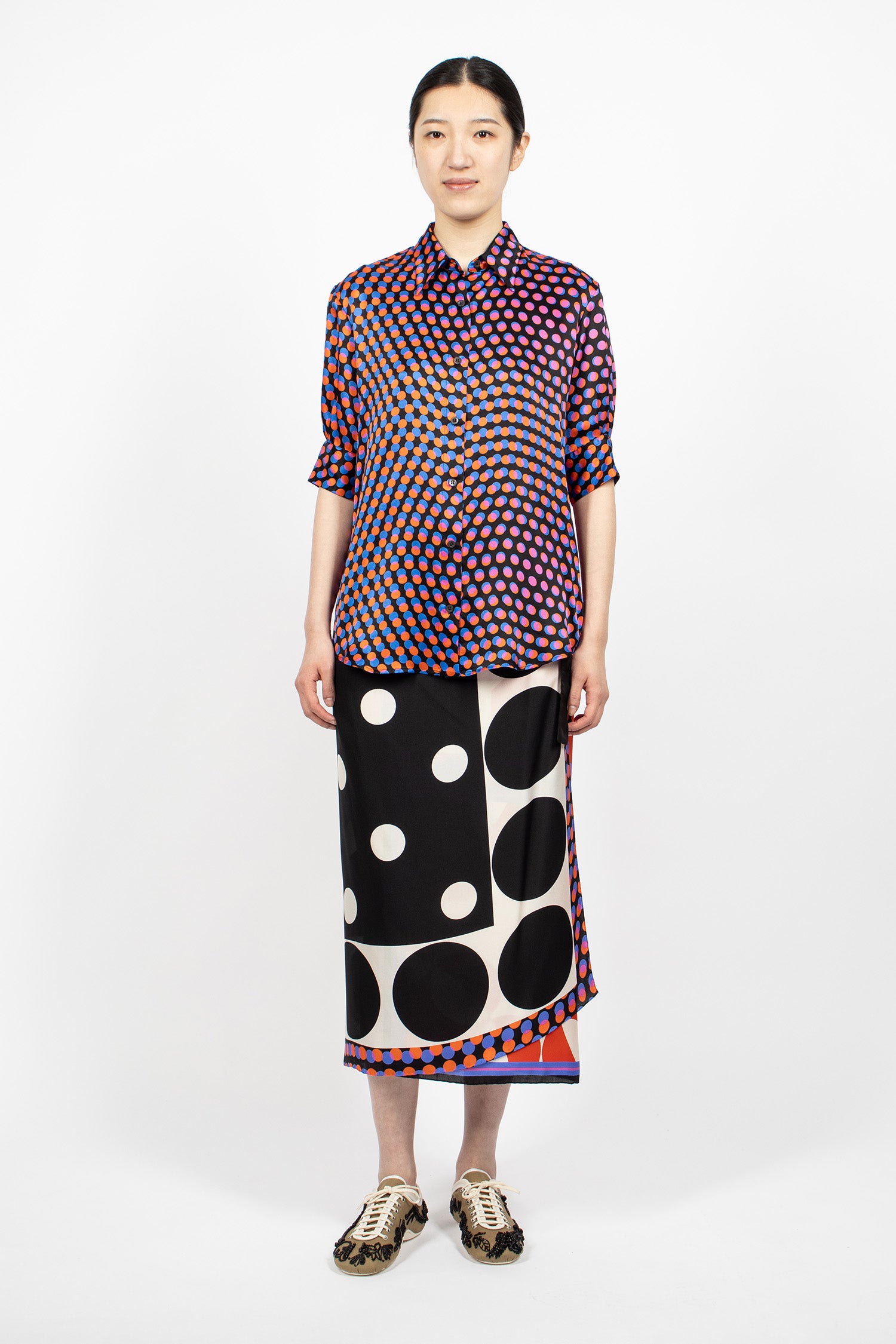 Long Wrap Scarf-Skirt Dessin A