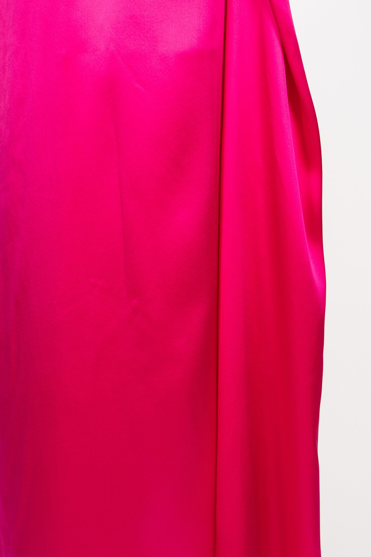 Silk Midi Dress Fuchsia