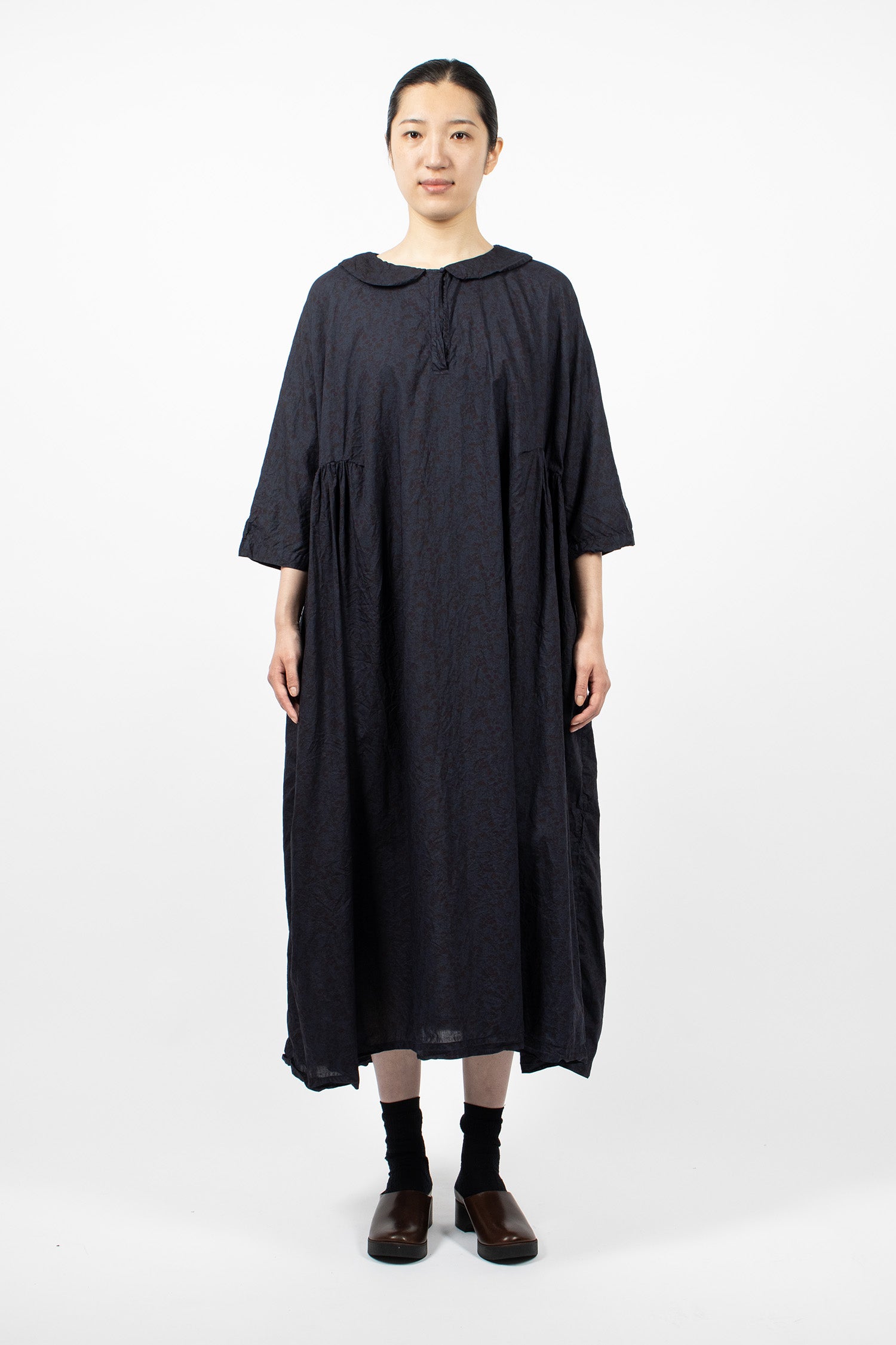Curcuma Long Dress Overdyed Small Flower 1