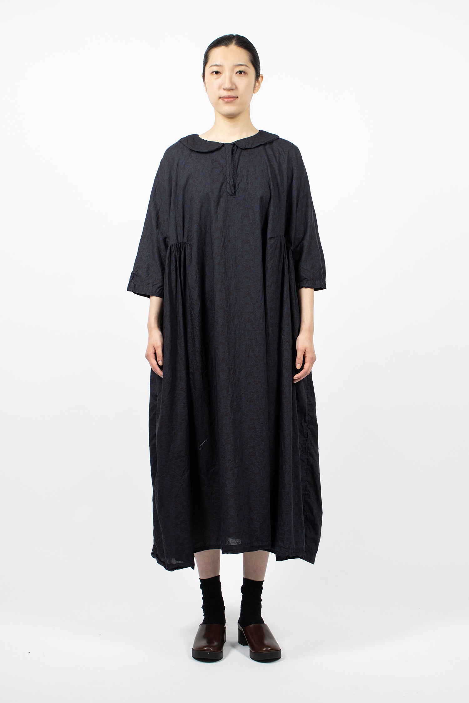 Curcuma Long Dress Overdyed Small Flower 1