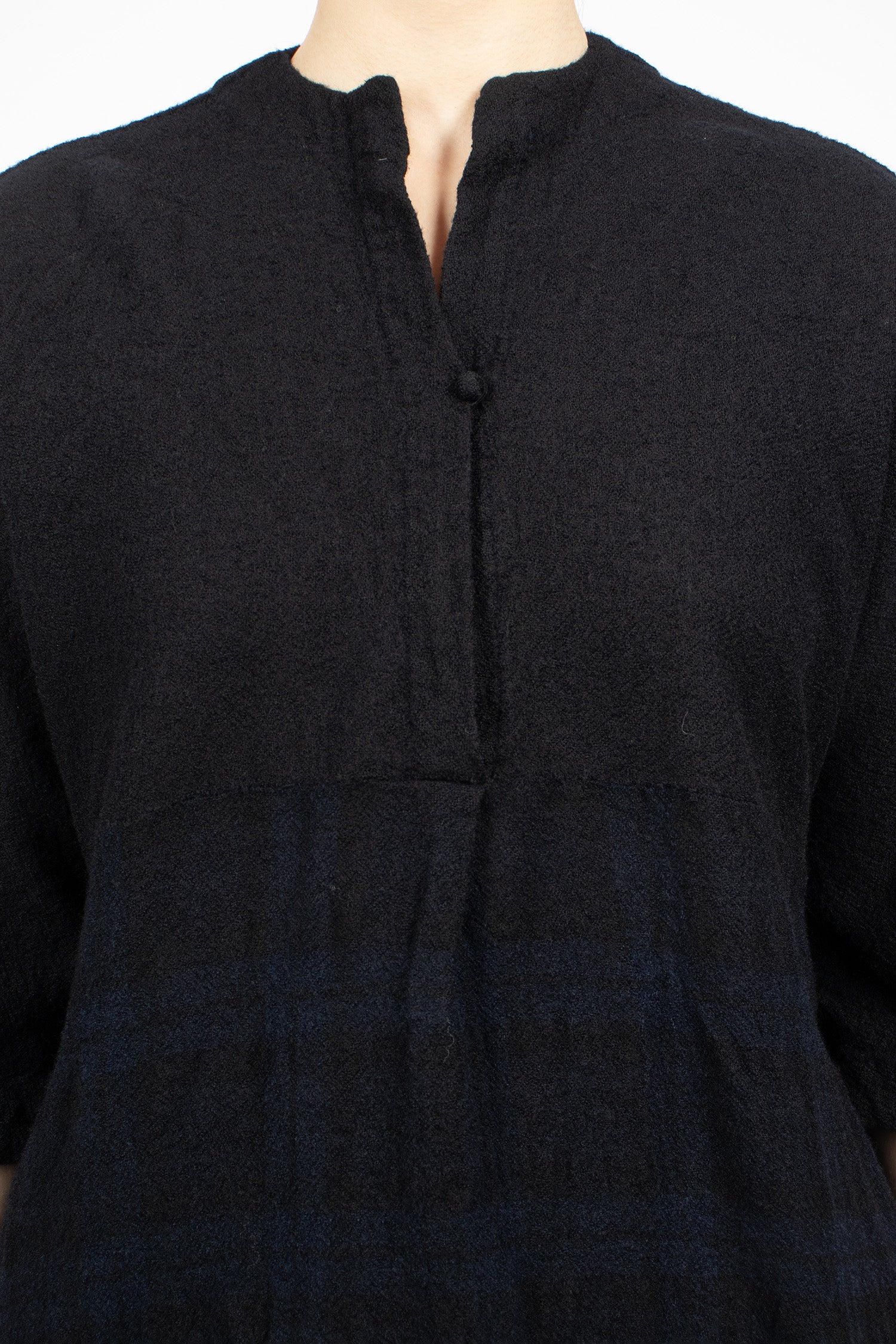 20.07.06 Washed Wool Dress Blue/Black