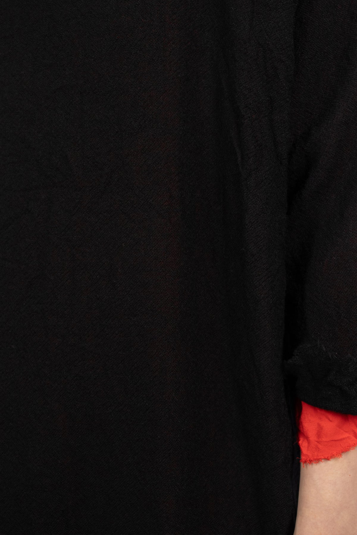 Round Neck Layered Reversible Dress Black/Red