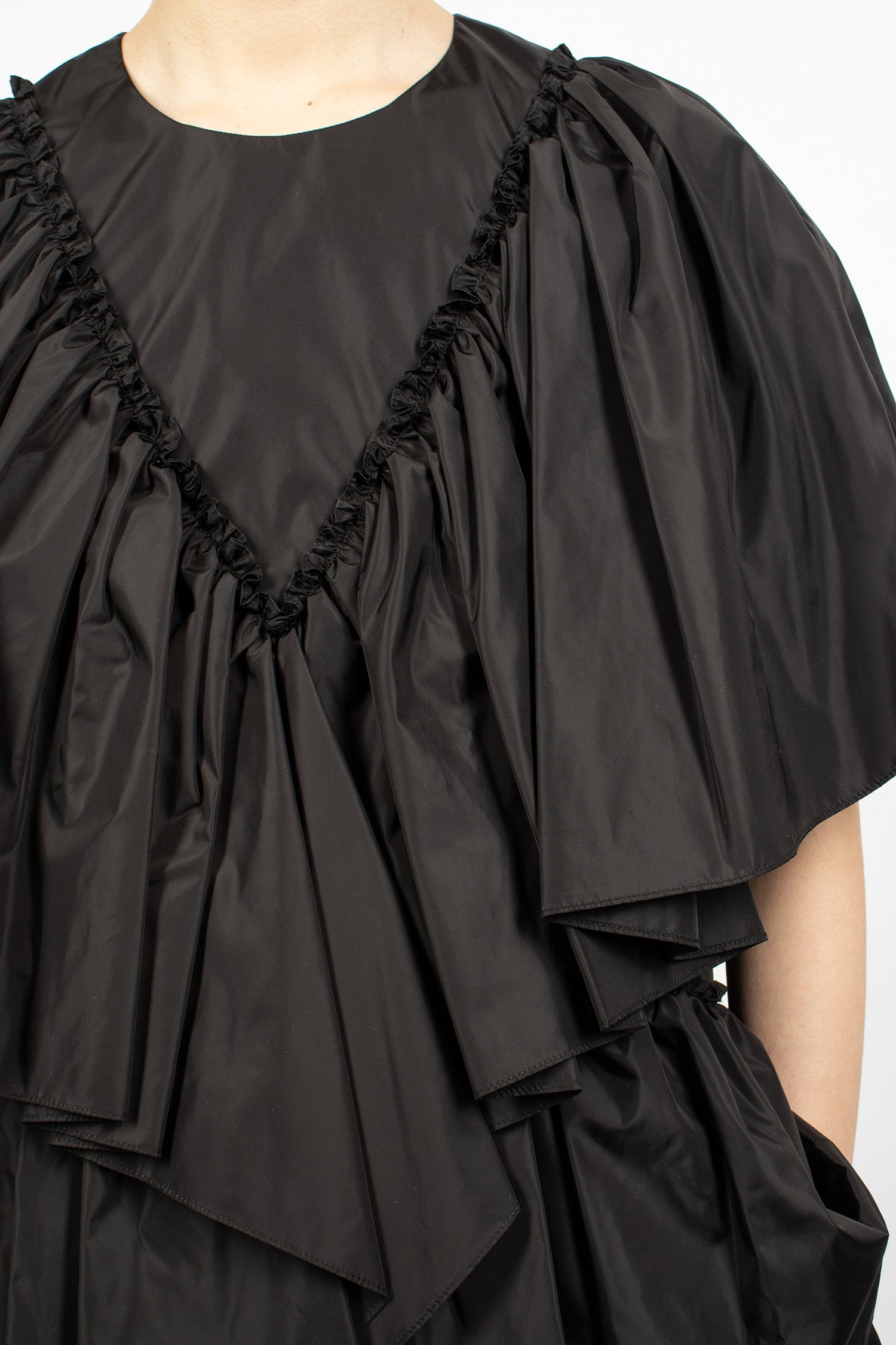 Short Ruffle Dress Black