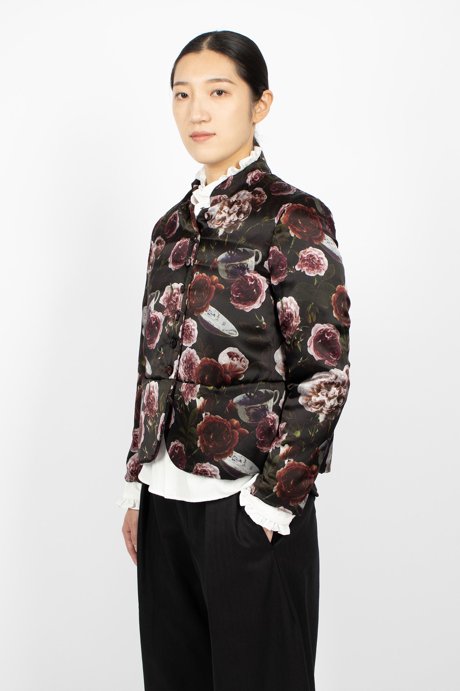 Jessica Padded Jacket Roses/Black