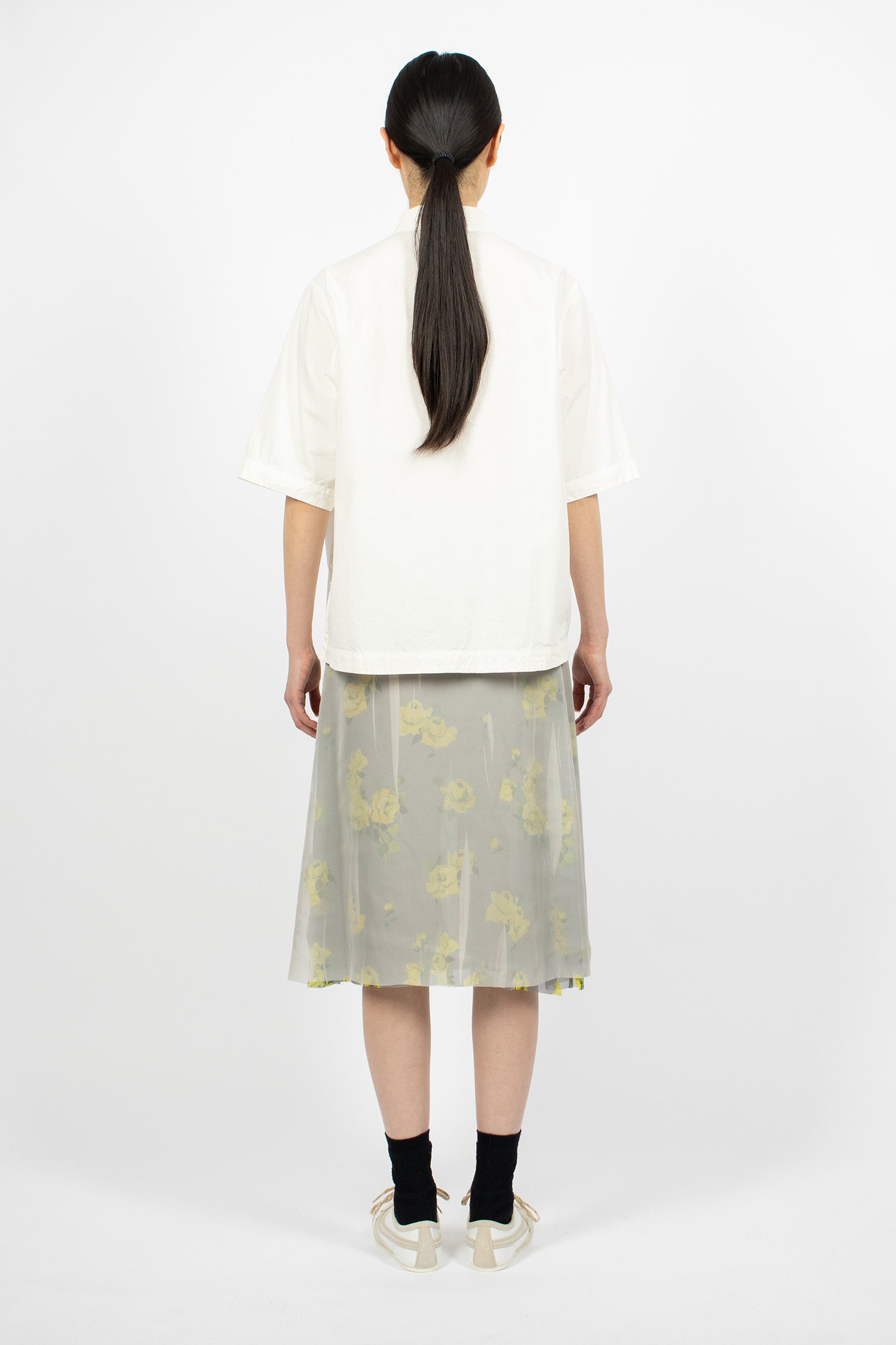 Mesh Layered Skirt Yellow/Grey