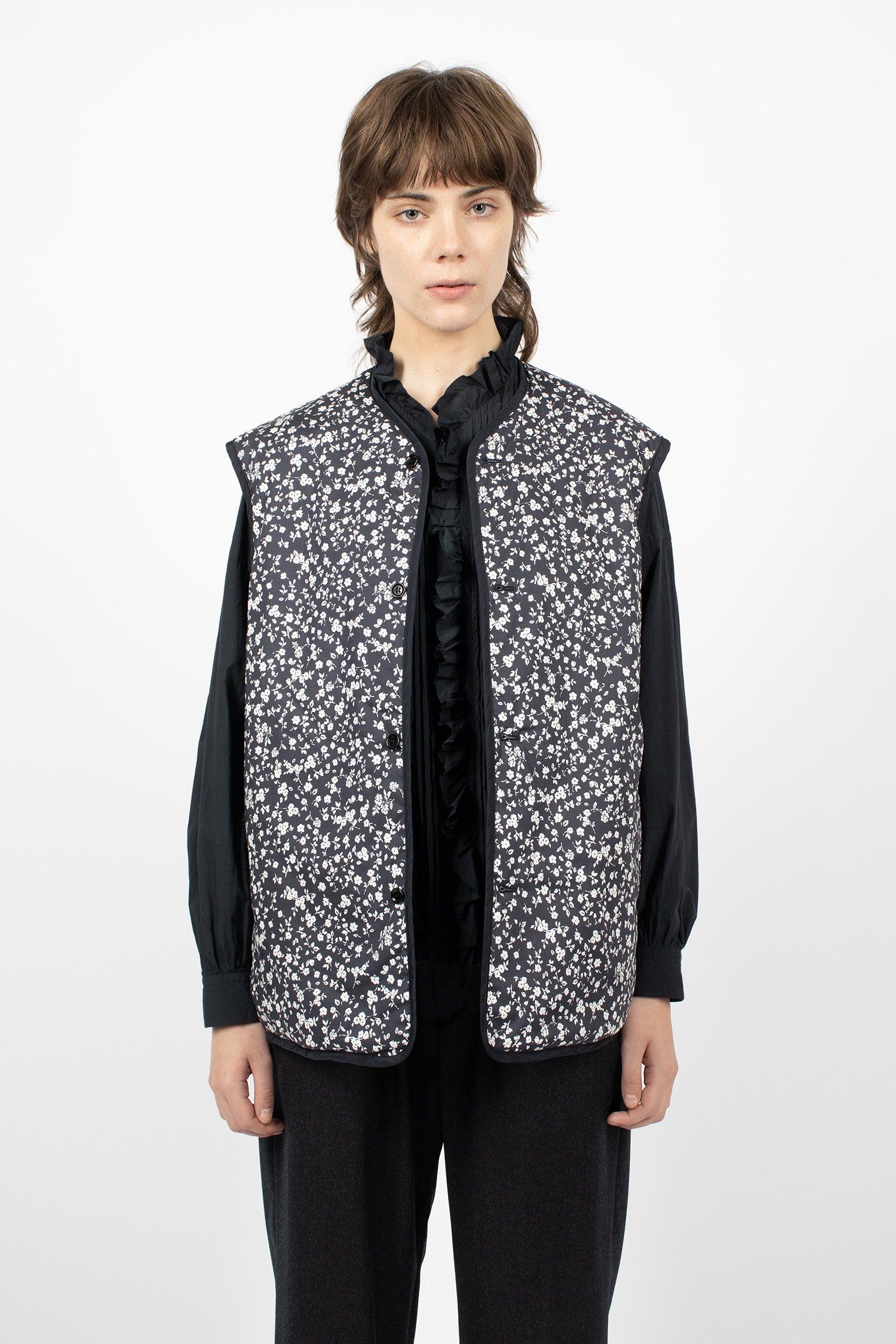 Reversible Padded Utility Vest Navy