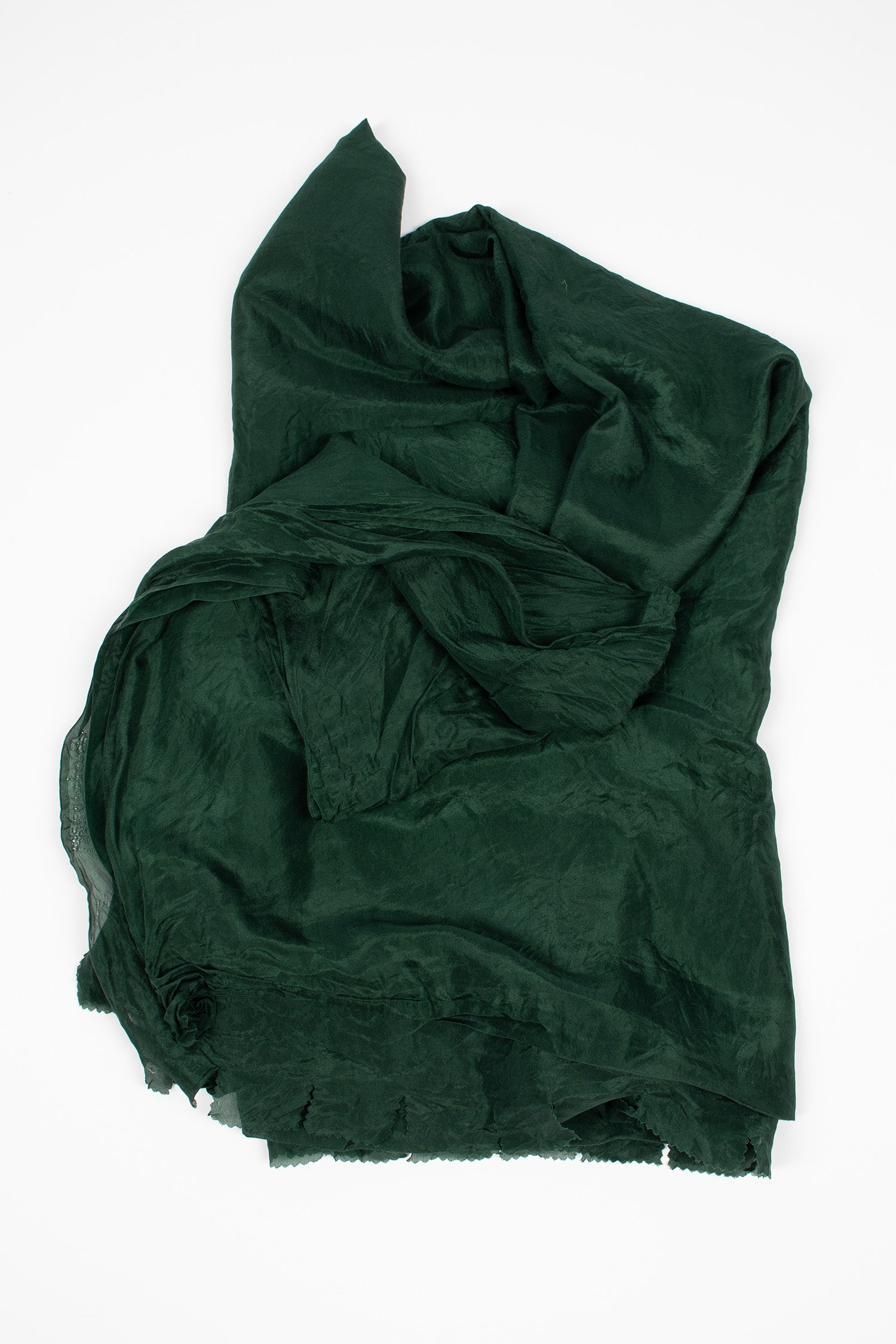 Silk Habotai Light Scarf Forest