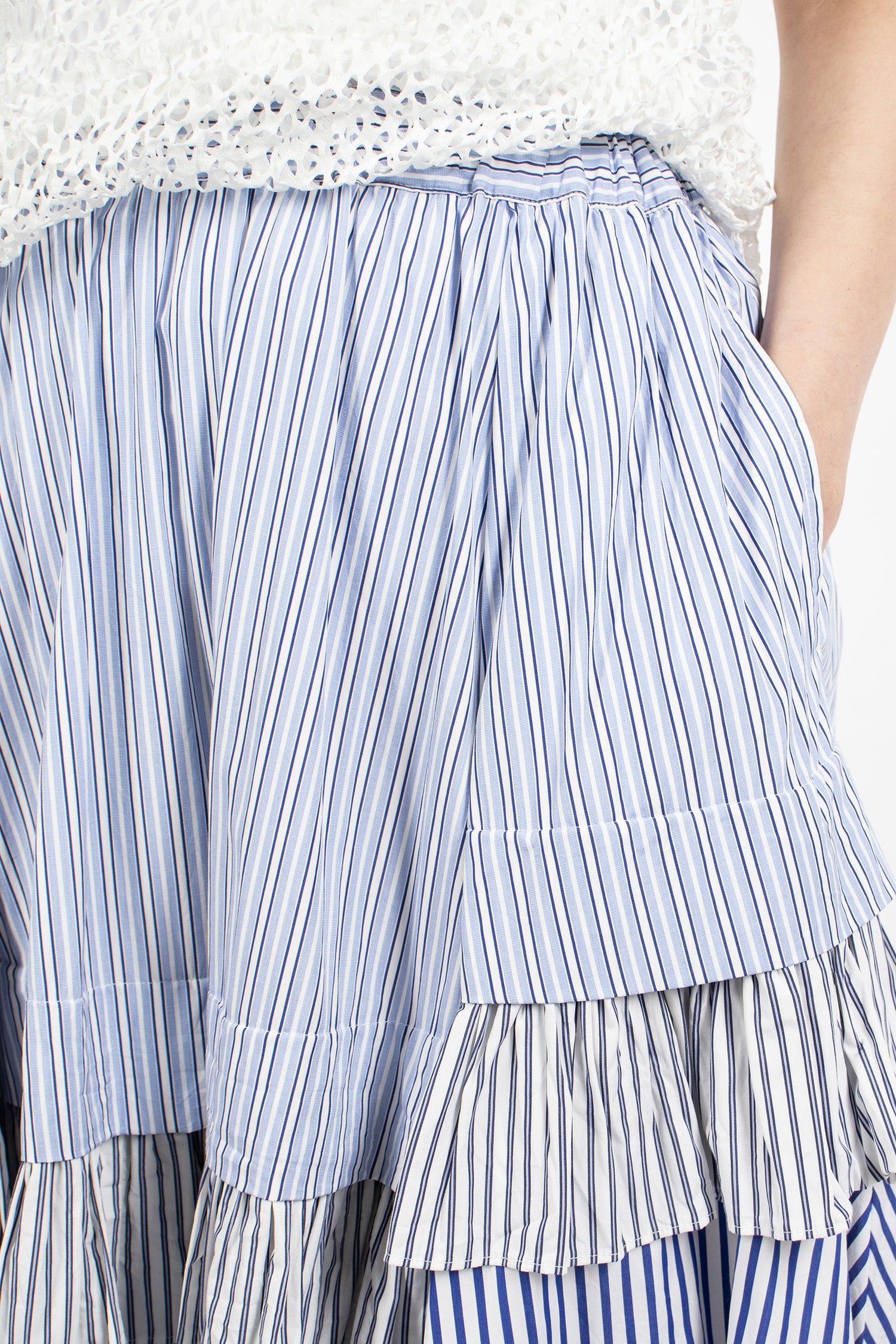 Layered Ruffle Skirt Stripe