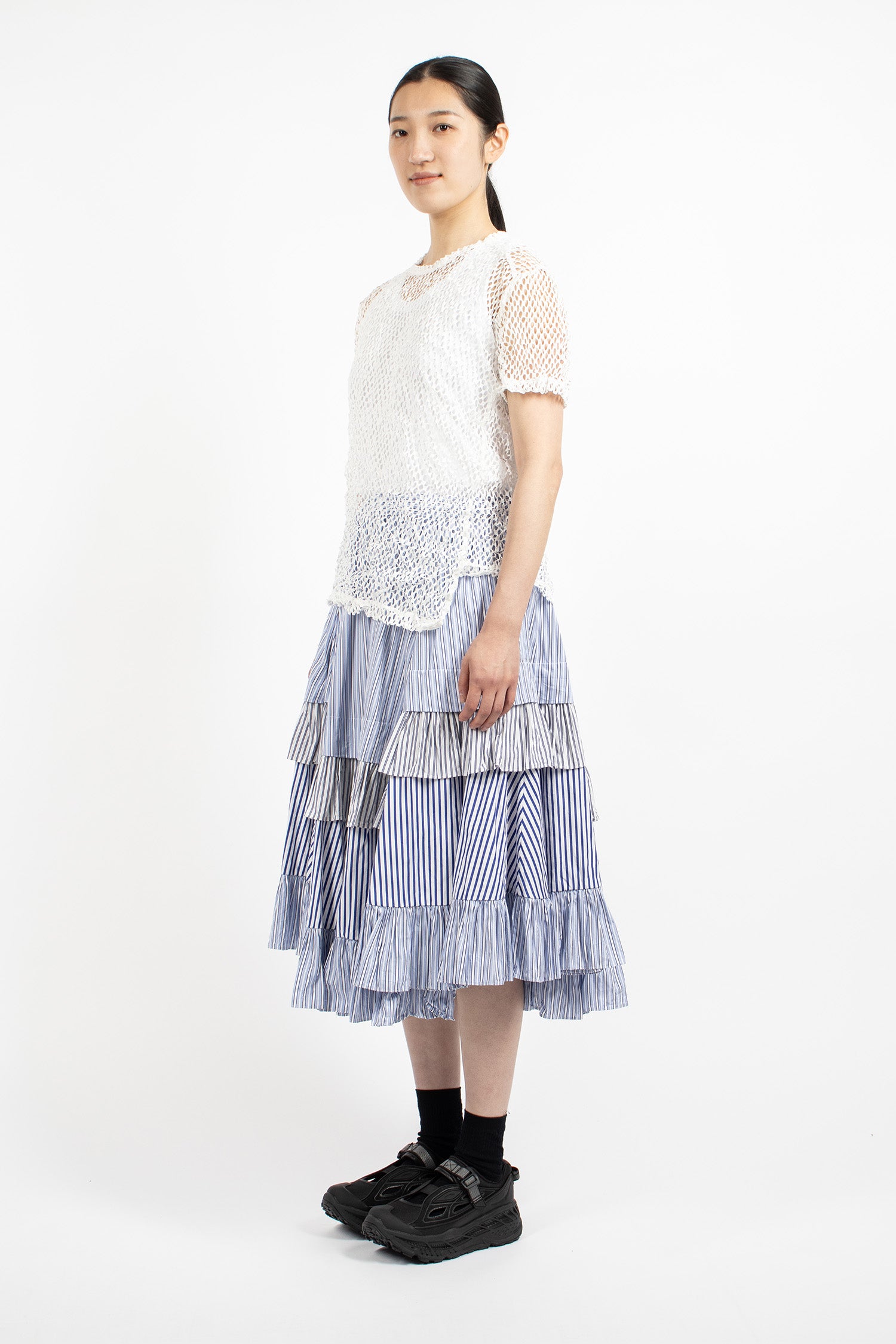 Layered Ruffle Skirt Stripe