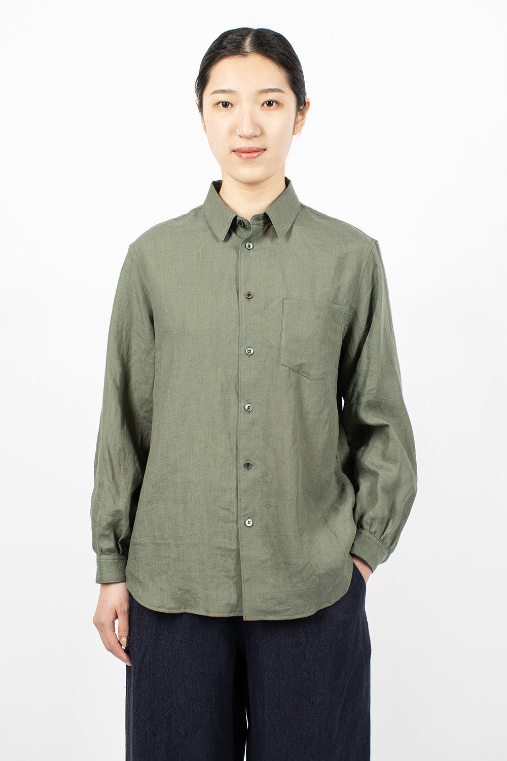 Linen Shirt Sage Green