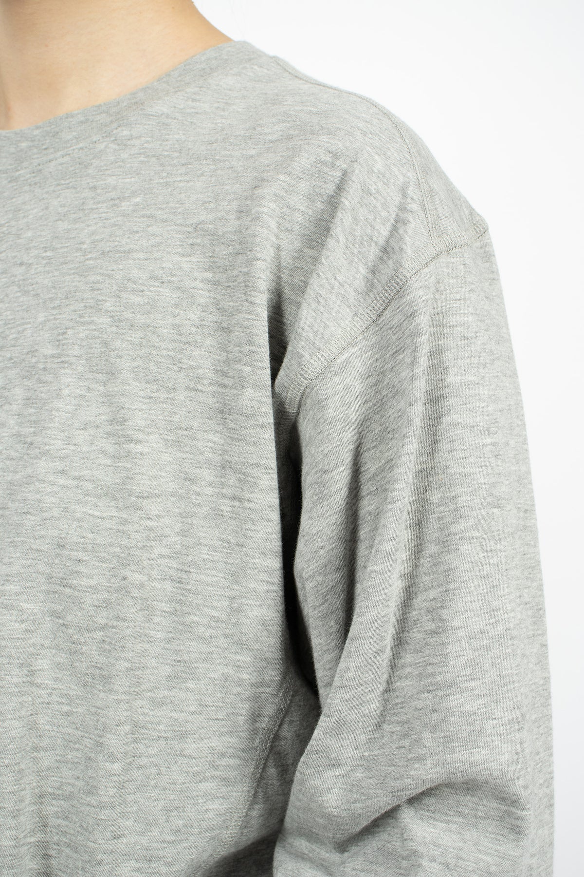 Coverstitch L/S Tee Heather Grey