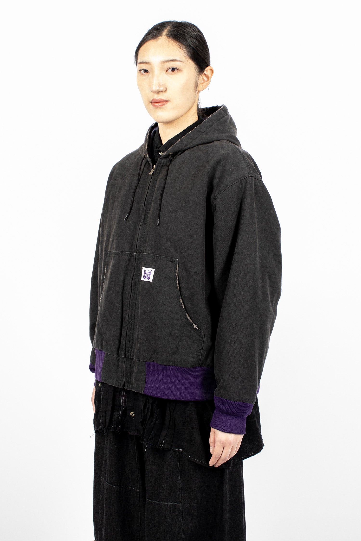 Zip Work Hoody Black