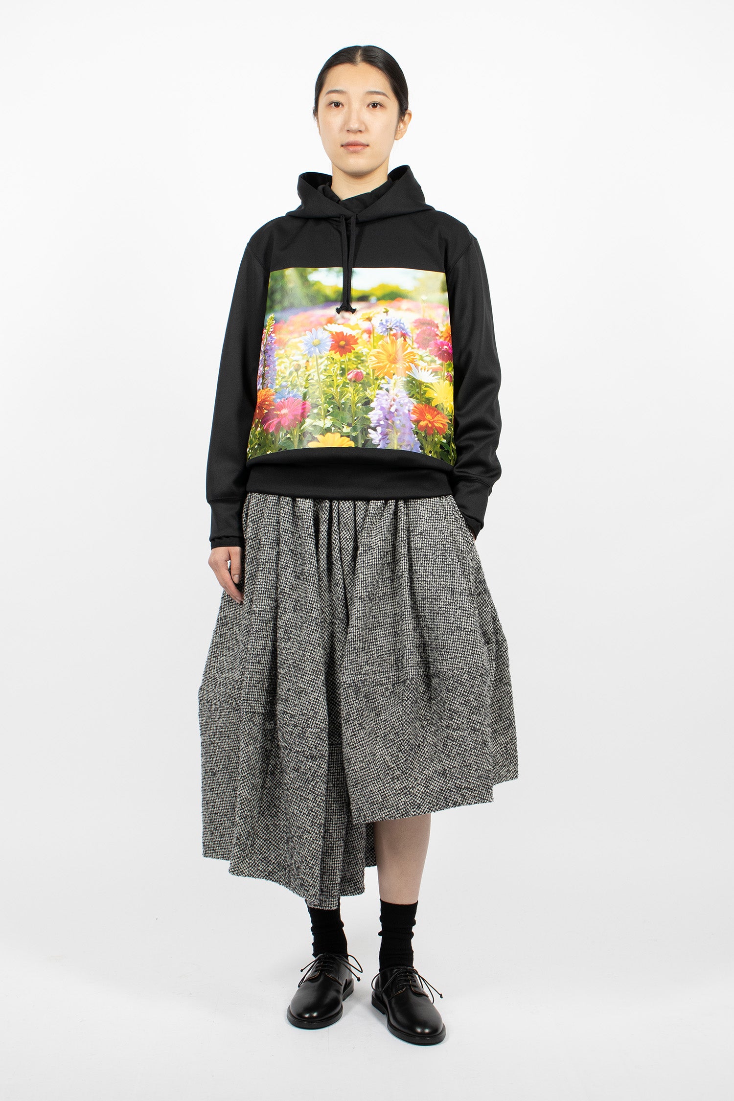 Twill Hoodie Black/B Pattern