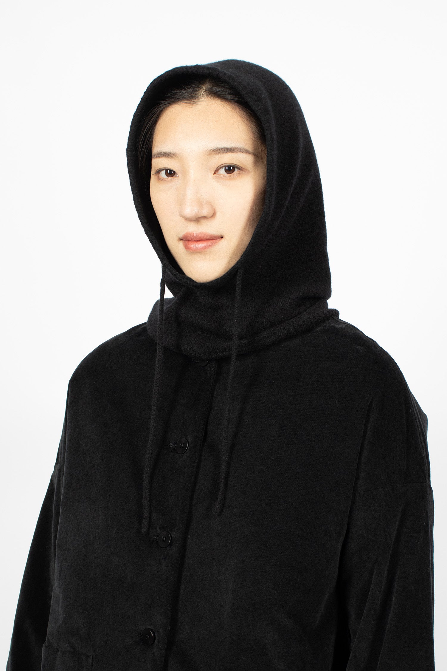 95_46 Cagoule Cashmere Hat Black