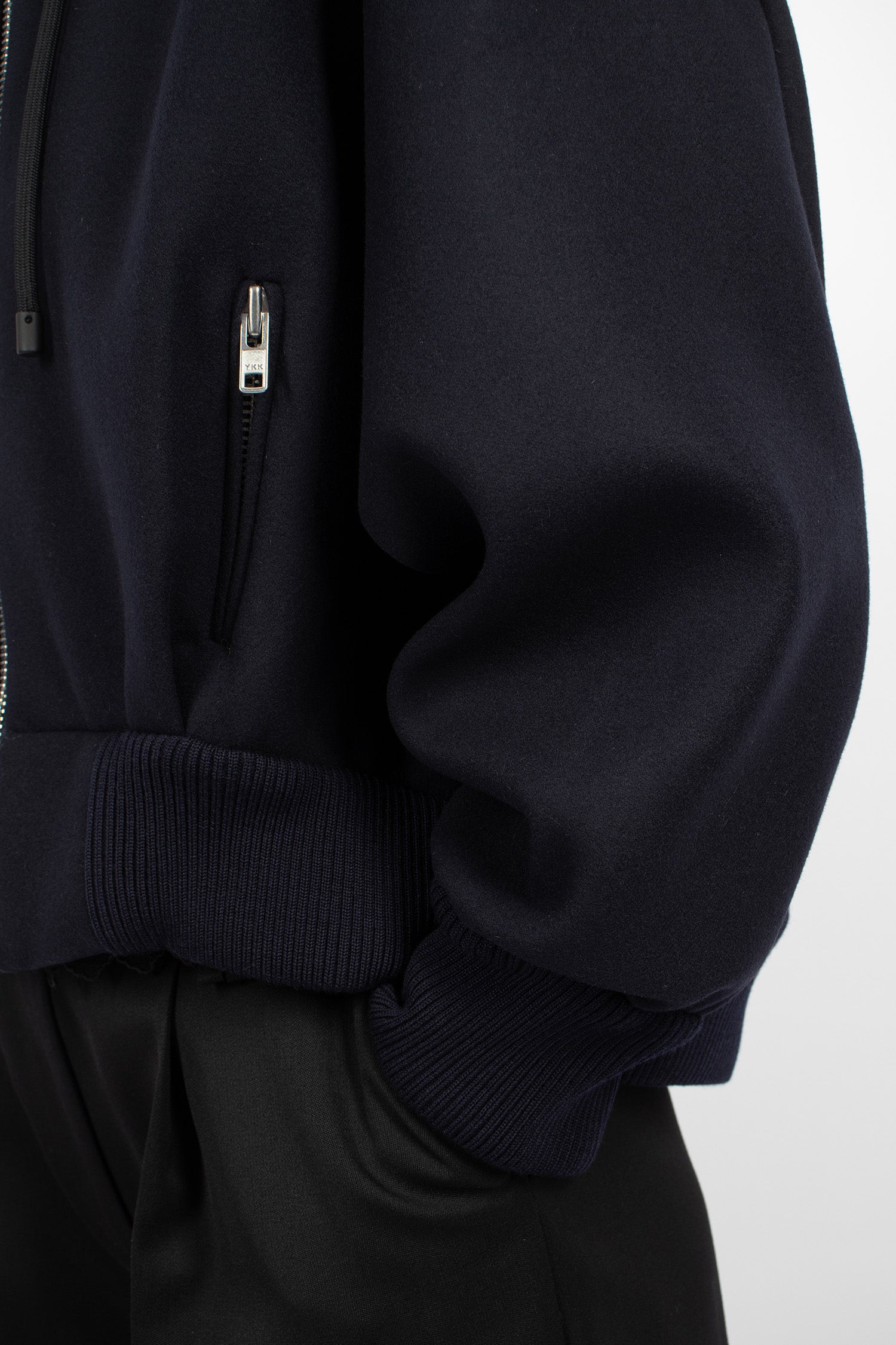 Hooded Zip-Up Bomber Navy/Jet