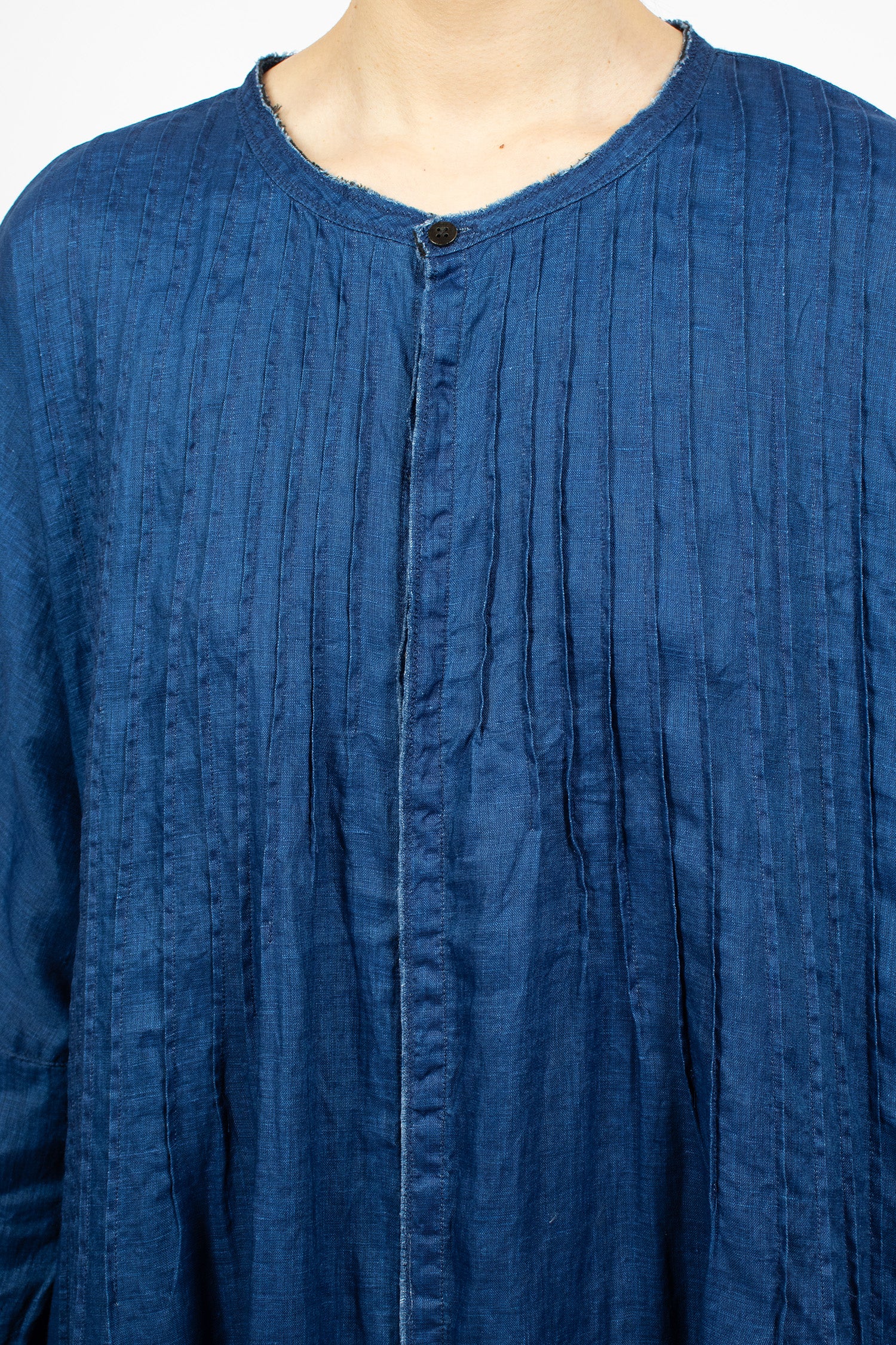 Pintuck O'Keefe Dress Indigo