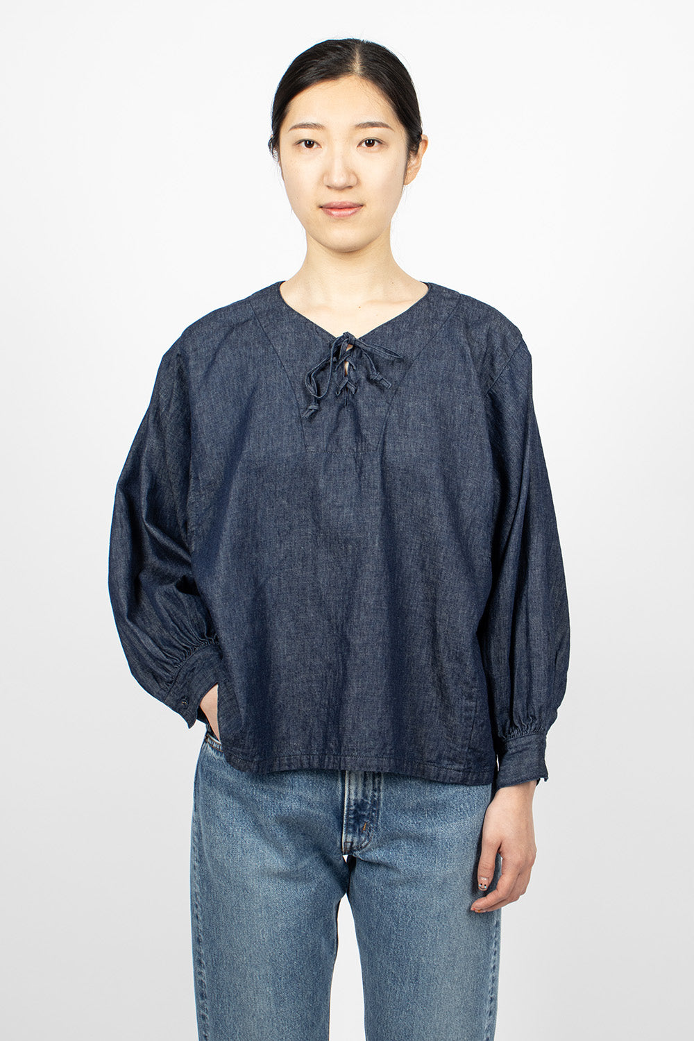 Pullover Laced Shirt One Wash