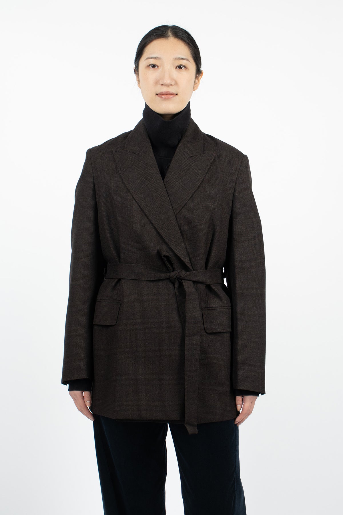 Tailored Robe Blazer Ebony