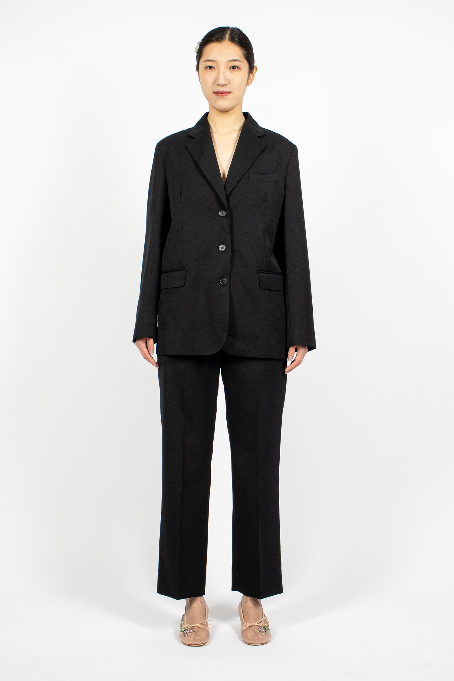 Cut-Out Bow Detail Jacket Black