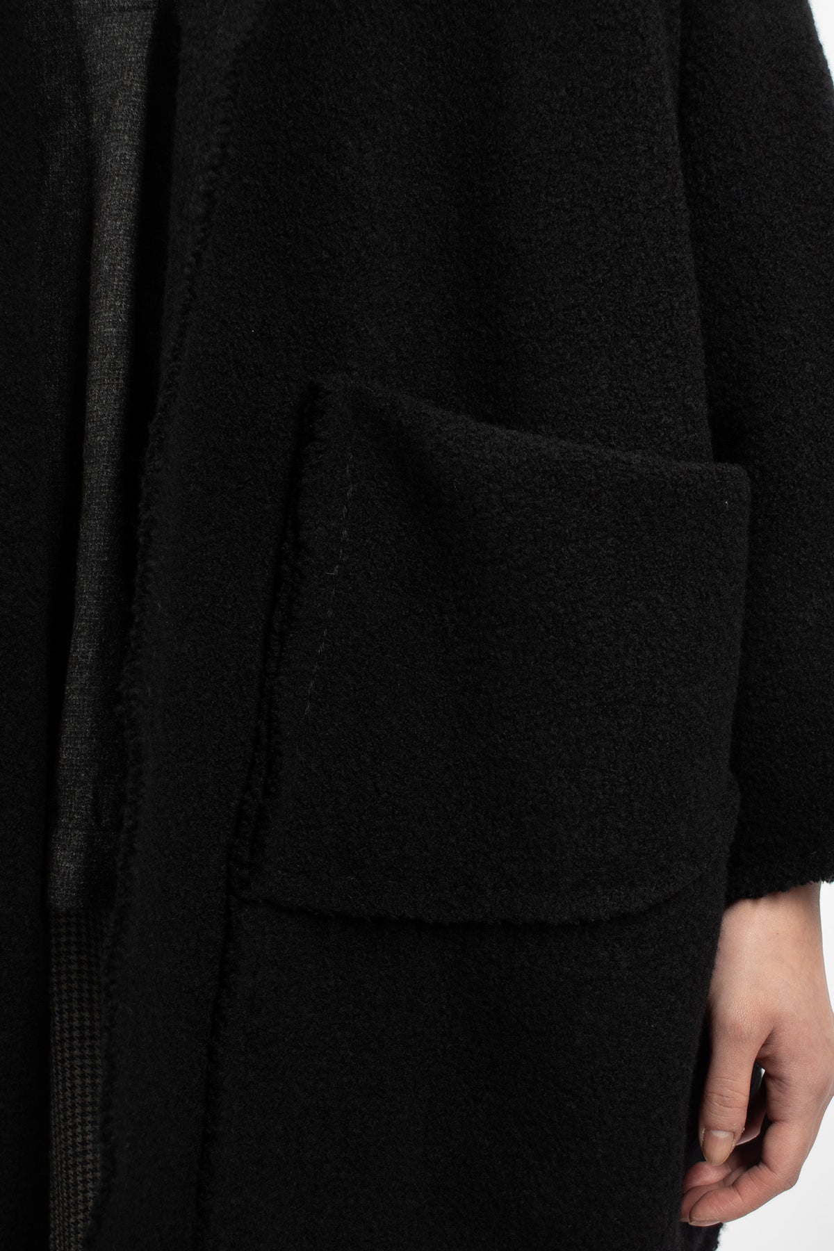 Teddy Cashmere Coat Black
